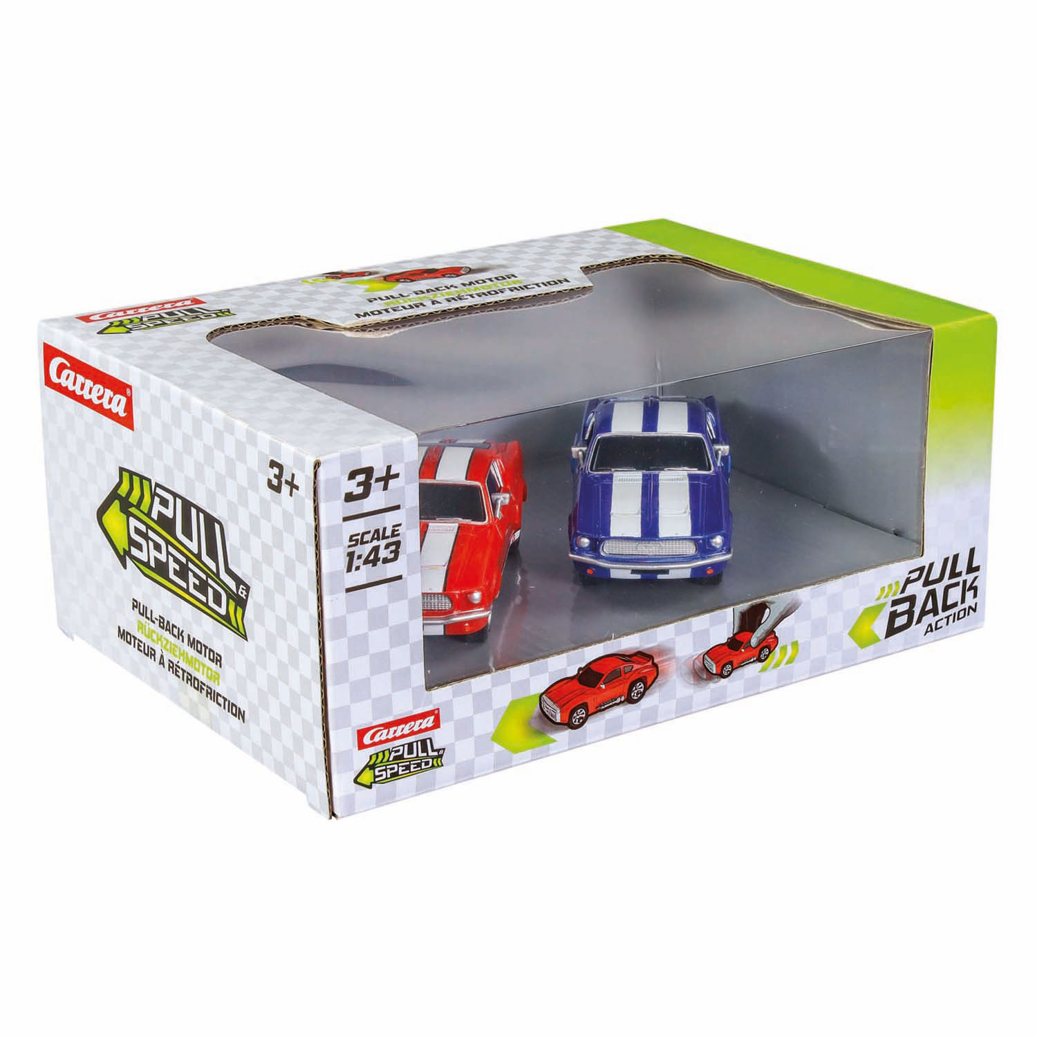 Carrera Pull back Ford Mustang '67 Twinpack - 1:43 Carrera Pull back Ford Mustang '67 Twinpack - 1:43