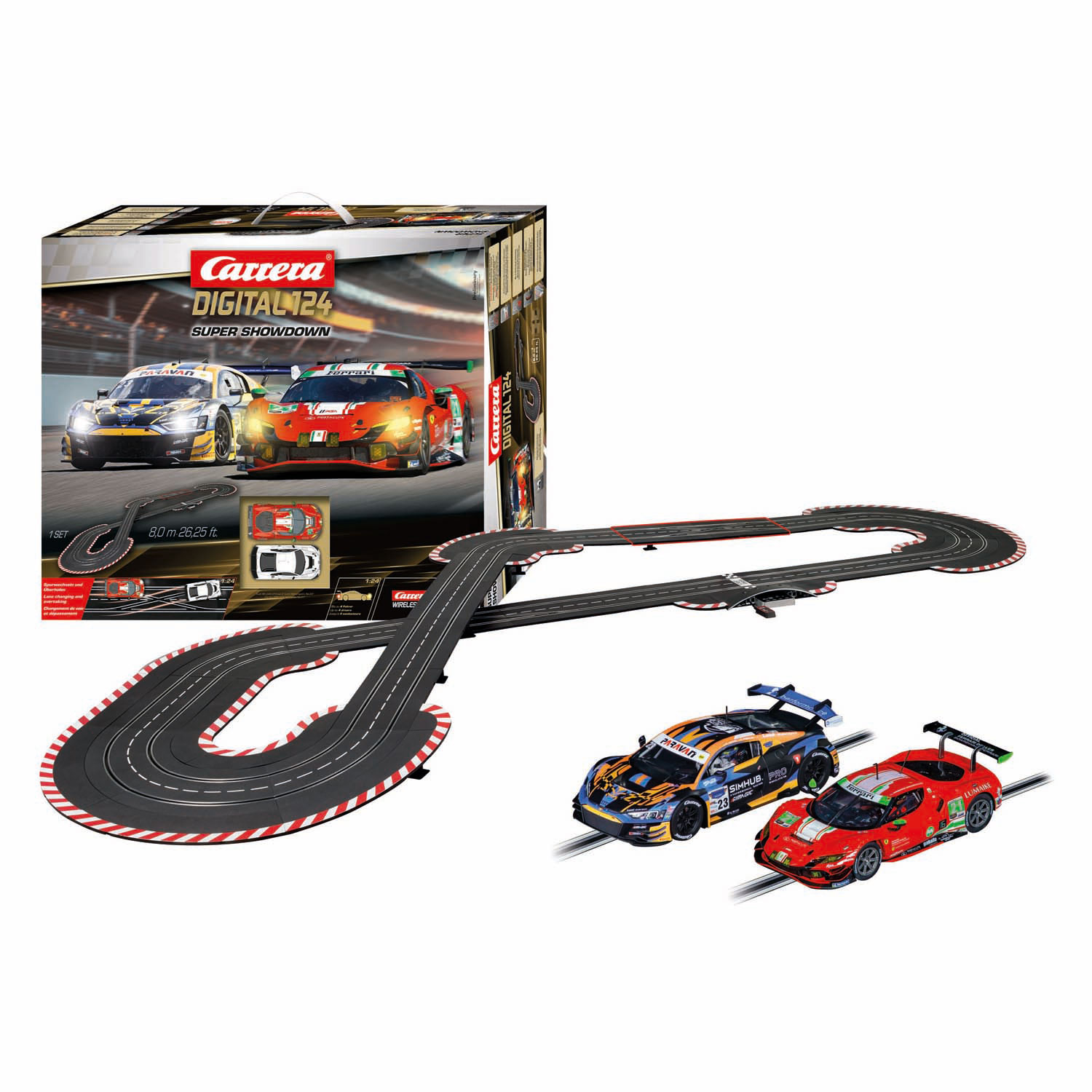 Circuit de course numérique Carrera 1:24 avec 2 voitures de course