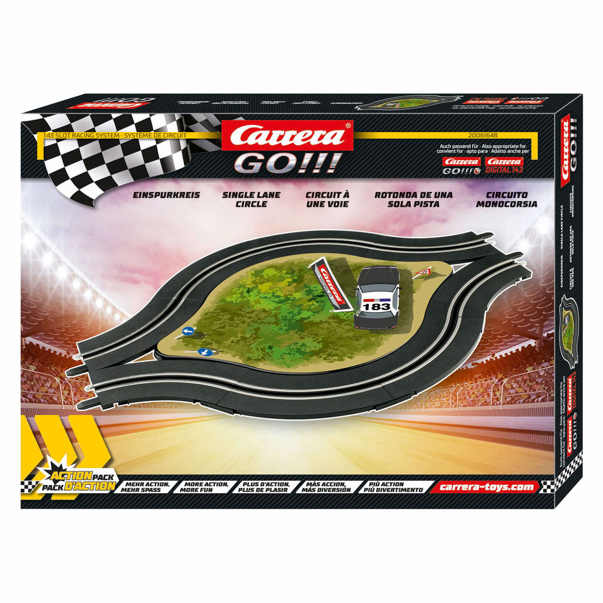 Carrera GO!!! Racebaanonderdeel Eenbaansrotonde - 1:43 Carrera GO!!! Racebaanonderdeel Eenbaansrotonde - 1:43