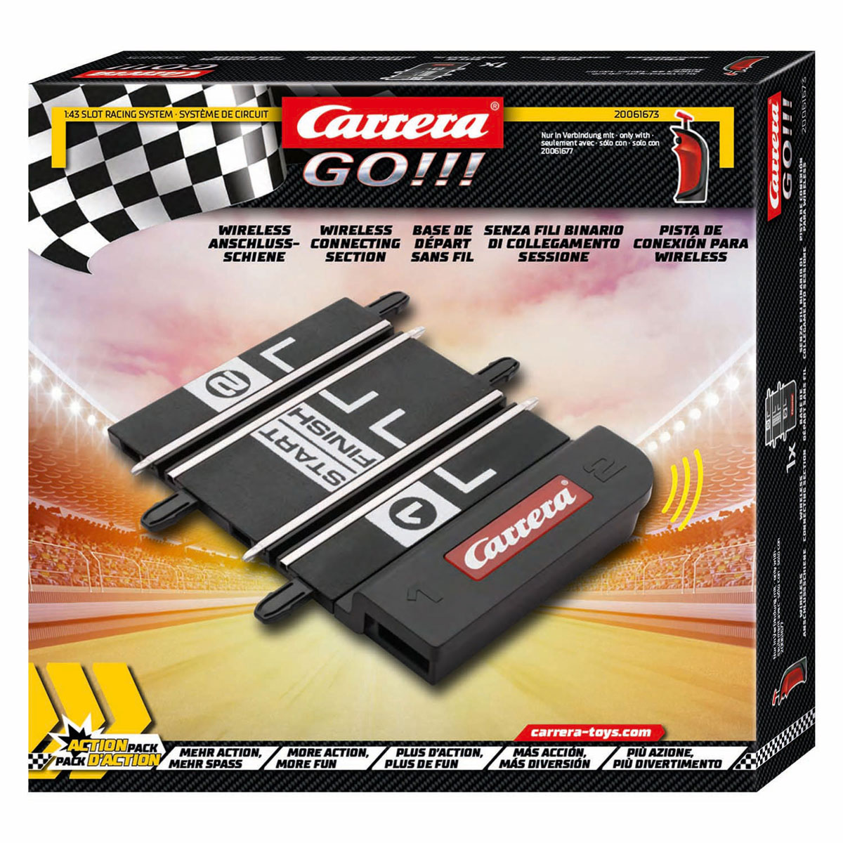 Carrera GO!!! Rennstreckenteil – Drahtloser Stecker Carrera GO!!! Rennstreckenteil – Drahtloser Stecker