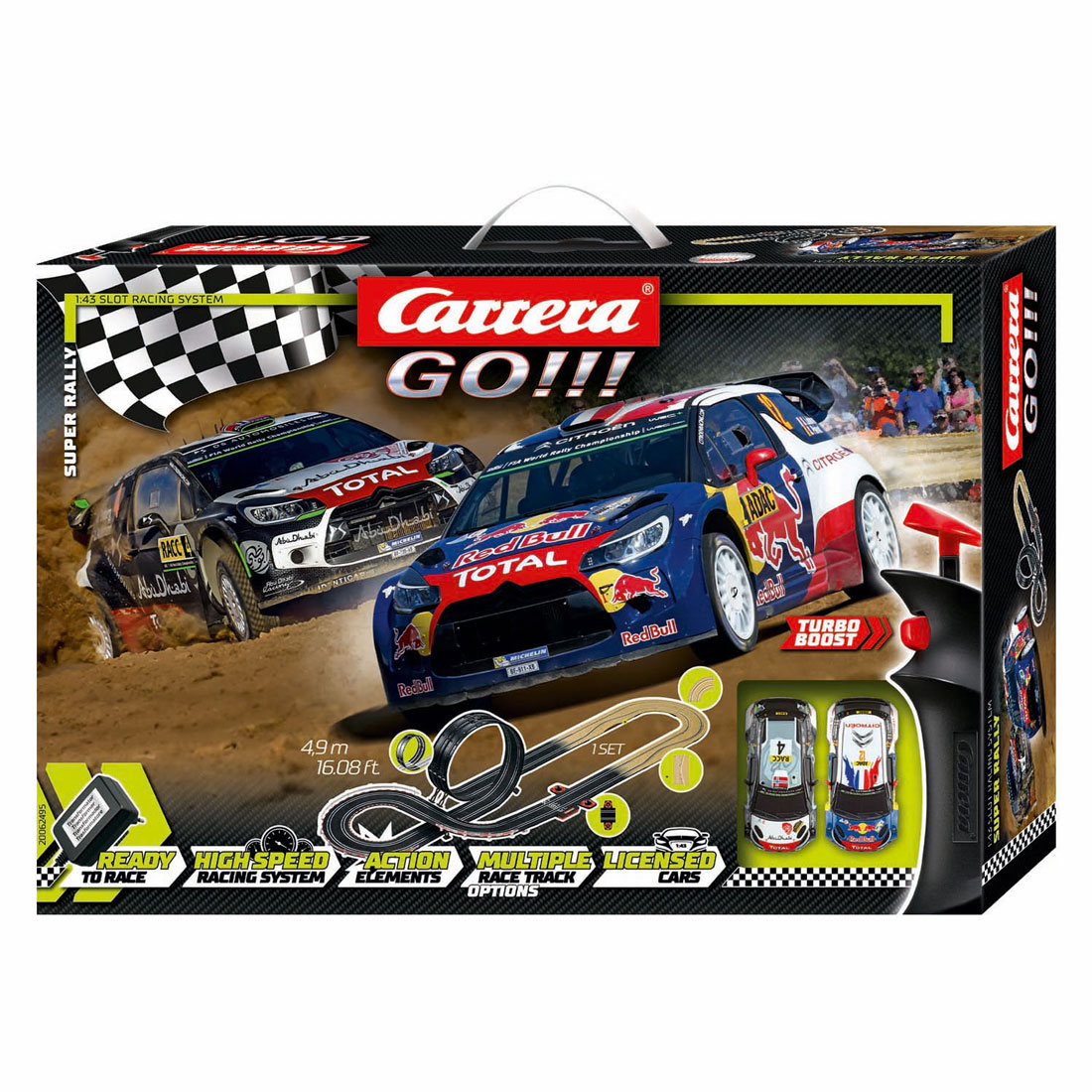 Carrera GO!!! Super Rally - Racebaan met 2 Auto's - 1:43 Carrera GO!!! Super Rally - Racebaan met 2 Auto's - 1:43