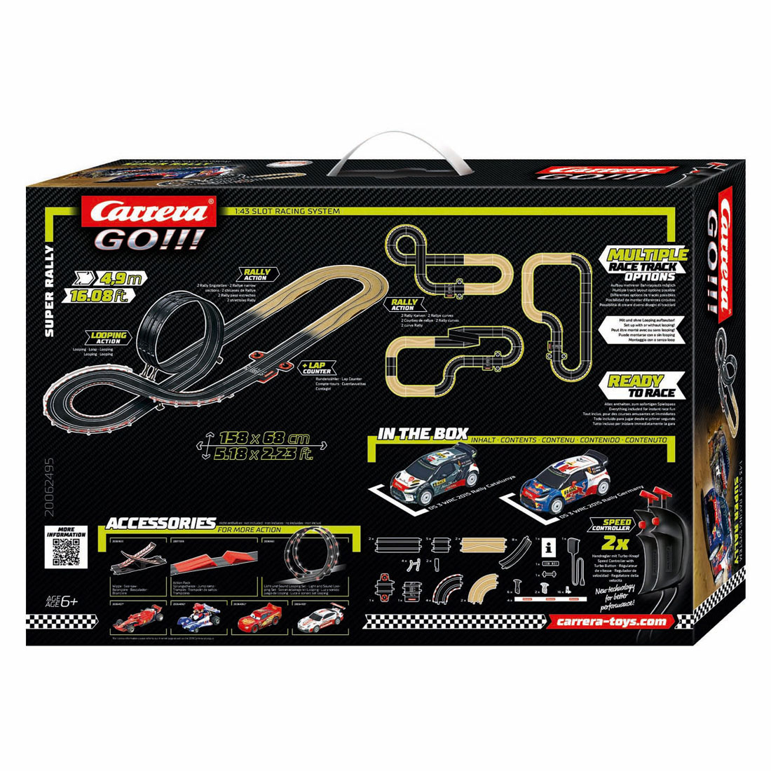 Carrera GO!!! Super Rally - Racebaan met 2 Auto's - 1:43 Carrera GO!!! Super Rally - Racebaan met 2 Auto's - 1:43