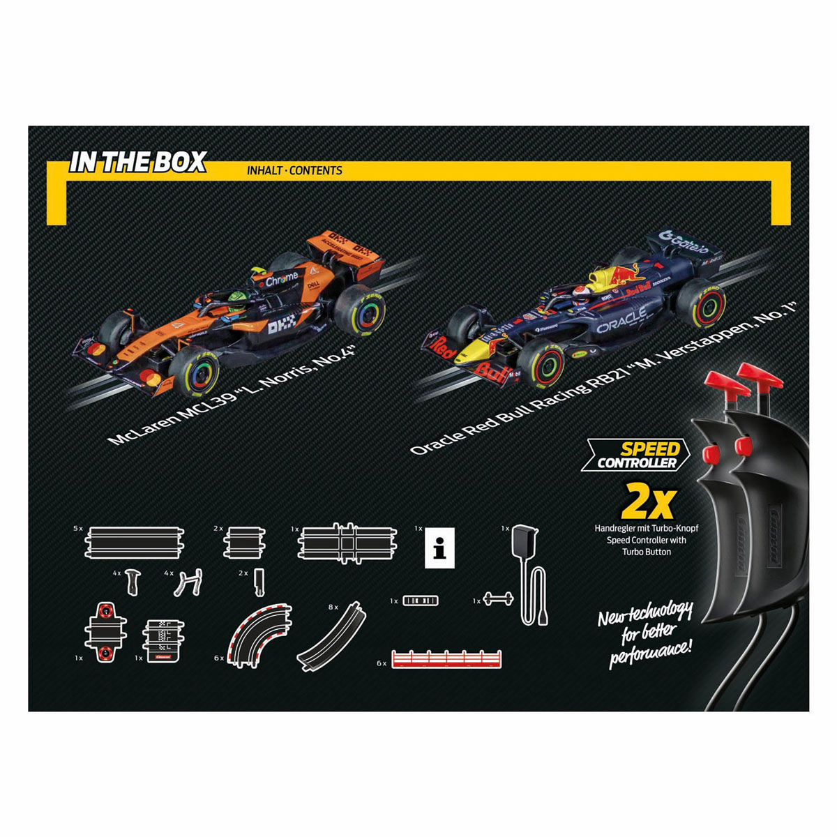 Carrera GO!!! Racebaan Super Formula - M. Verstappen, No.1 vs. L. Norris, No.4