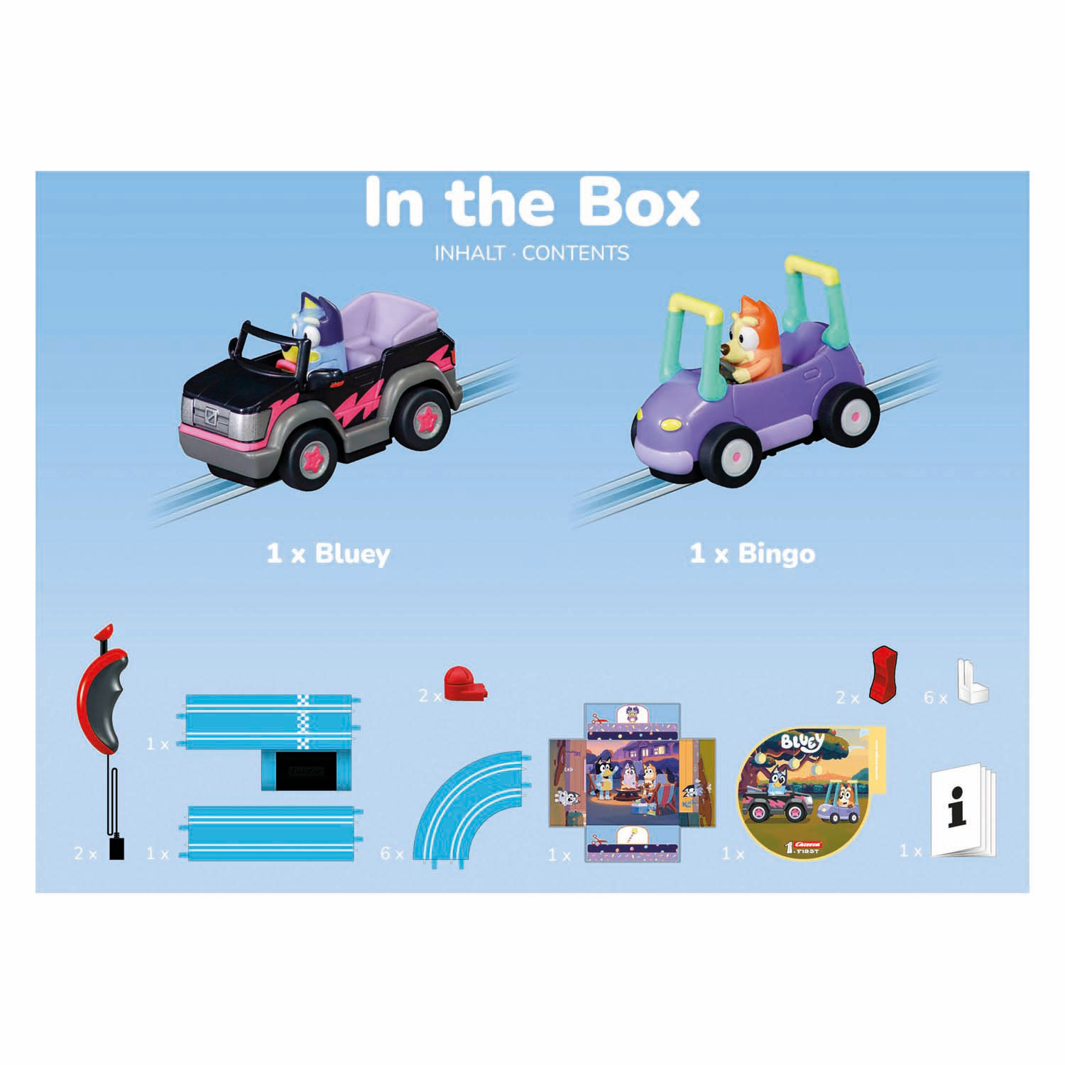 Carrera First Racebaan - Bluey & Bingo Race 2,4m Carrera First Racebaan - Bluey & Bingo Race 2,4m