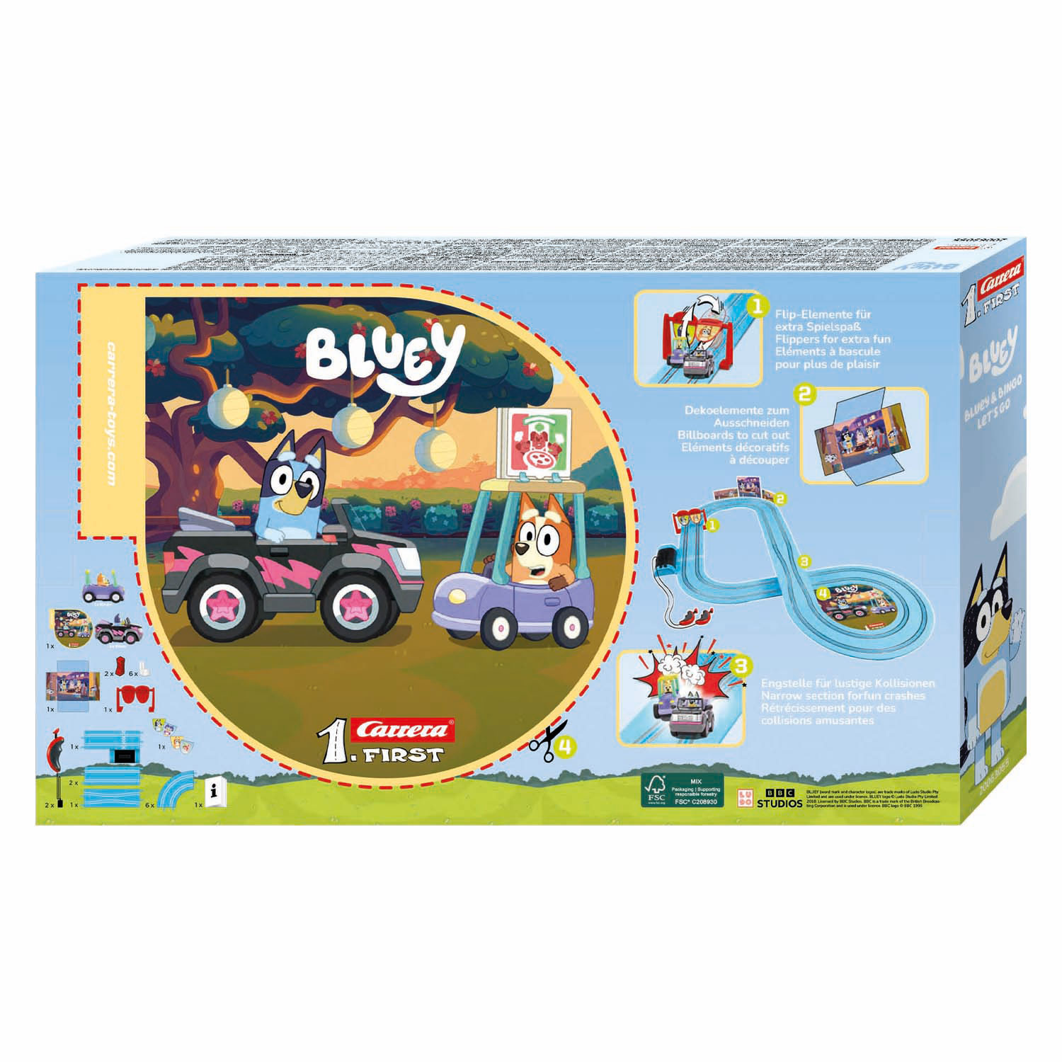 Carrera First Racebaan - Bluey vs. Bingo Let's Go 2,9m Carrera First Racebaan - Bluey vs. Bingo Let's Go 2,9m