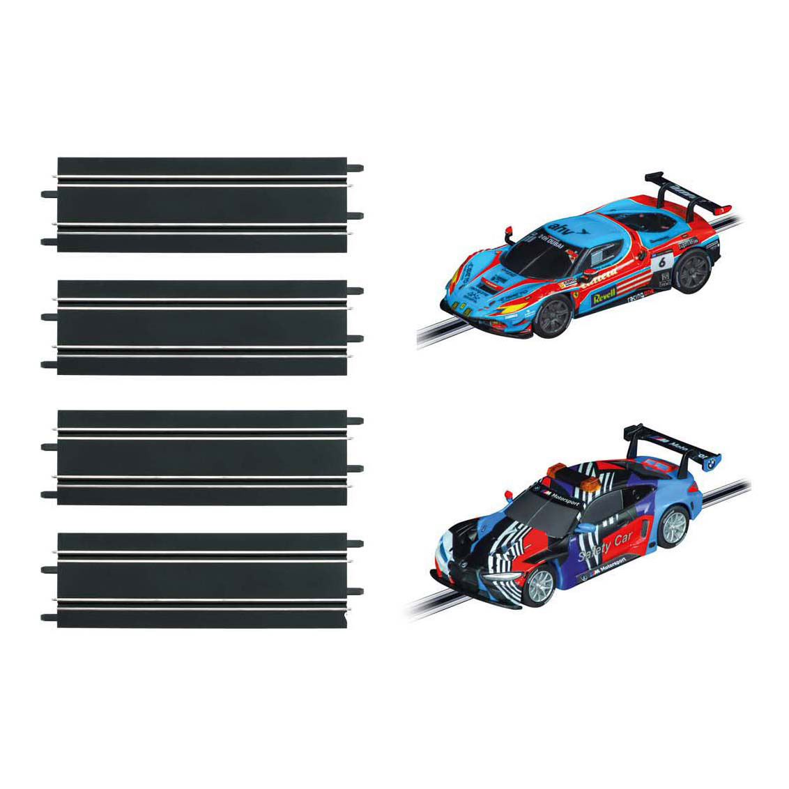Carrera GO!!! Coffret d'extension GT Racer 1:43 - BMW M4 GT3 contre Ferrari 296 GT3