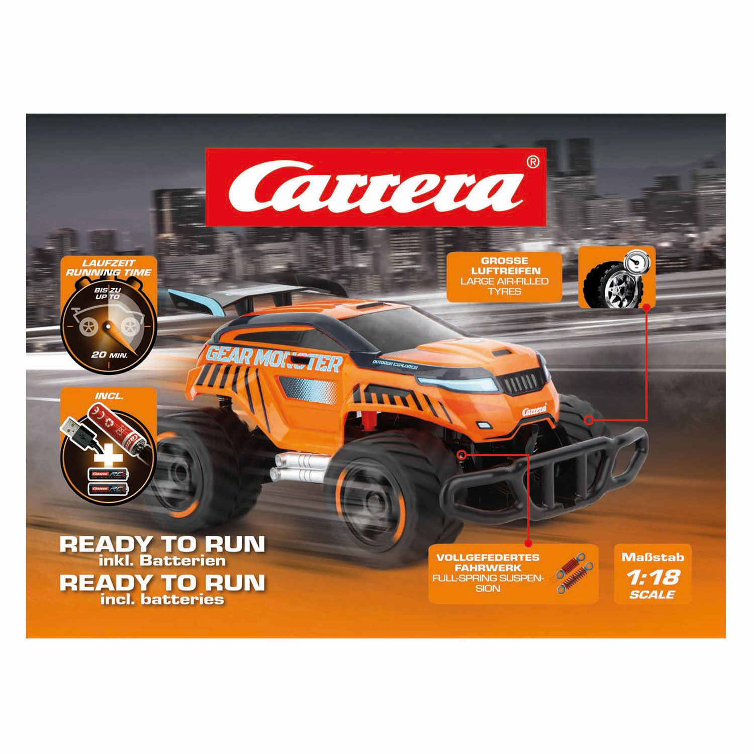 Carrera RC 2,4 GHz Gear Monster 3.0