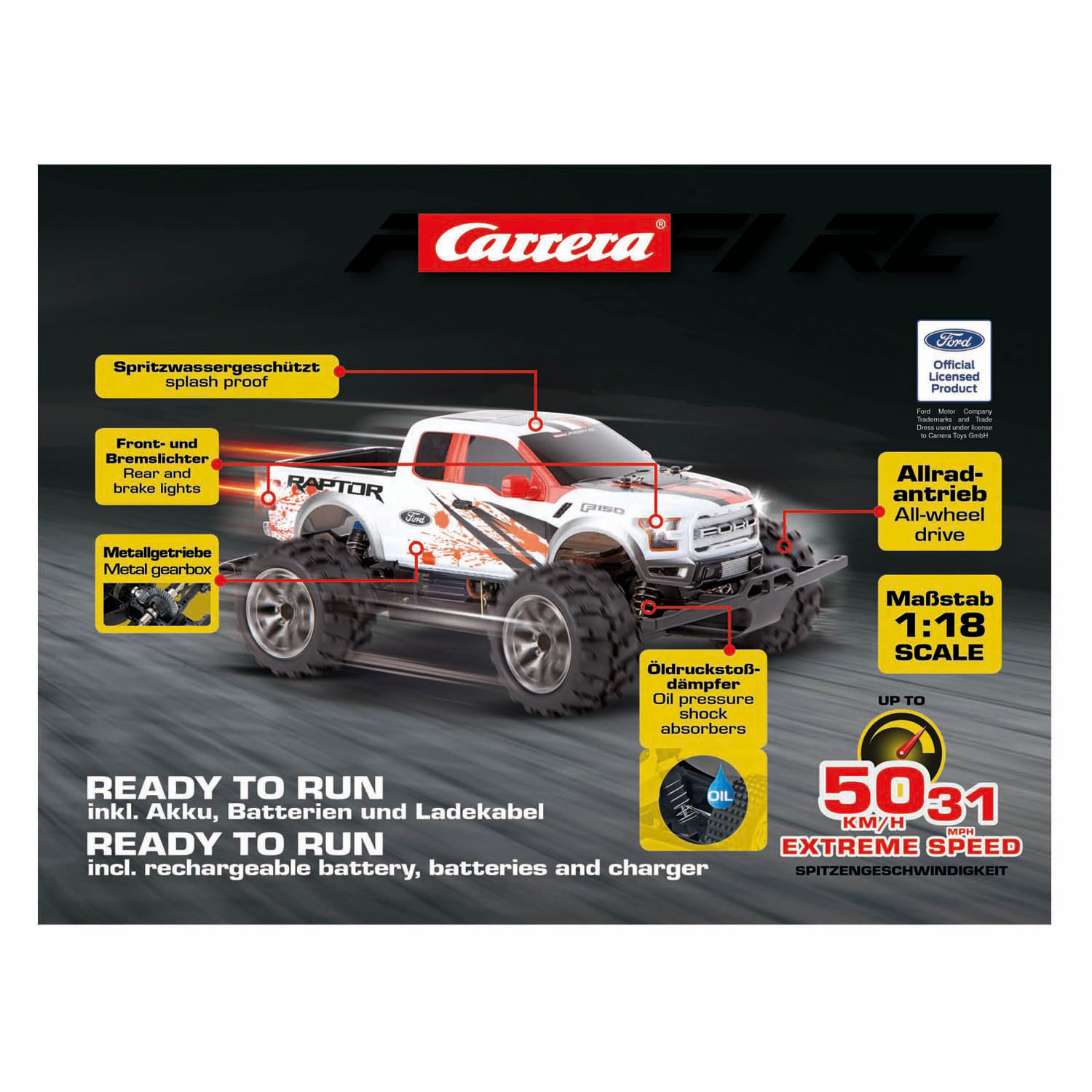 Carrera RC 2,4 GHz Ford F-150 Raptor -PX-