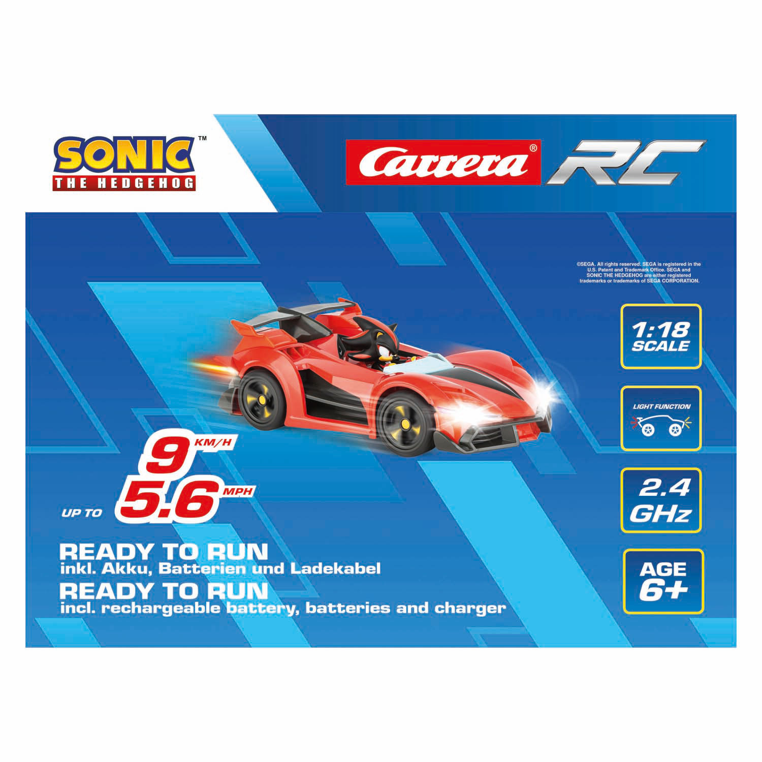 Carrera RC 2,4GHz Team Sonic Racing Shadow - 1:18