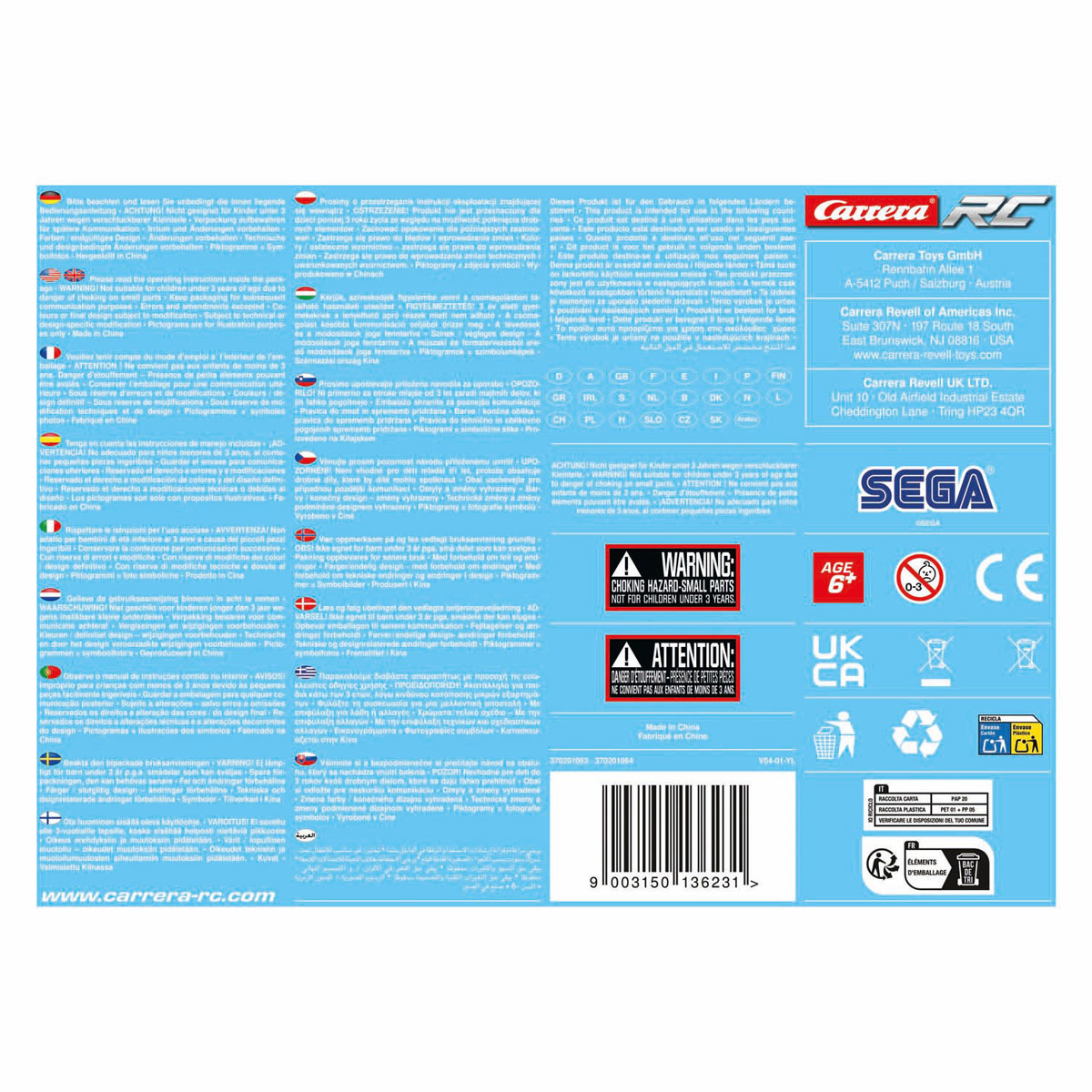Carrera RC 2,4GHz Team Sonic Racing Shadow - 1:18