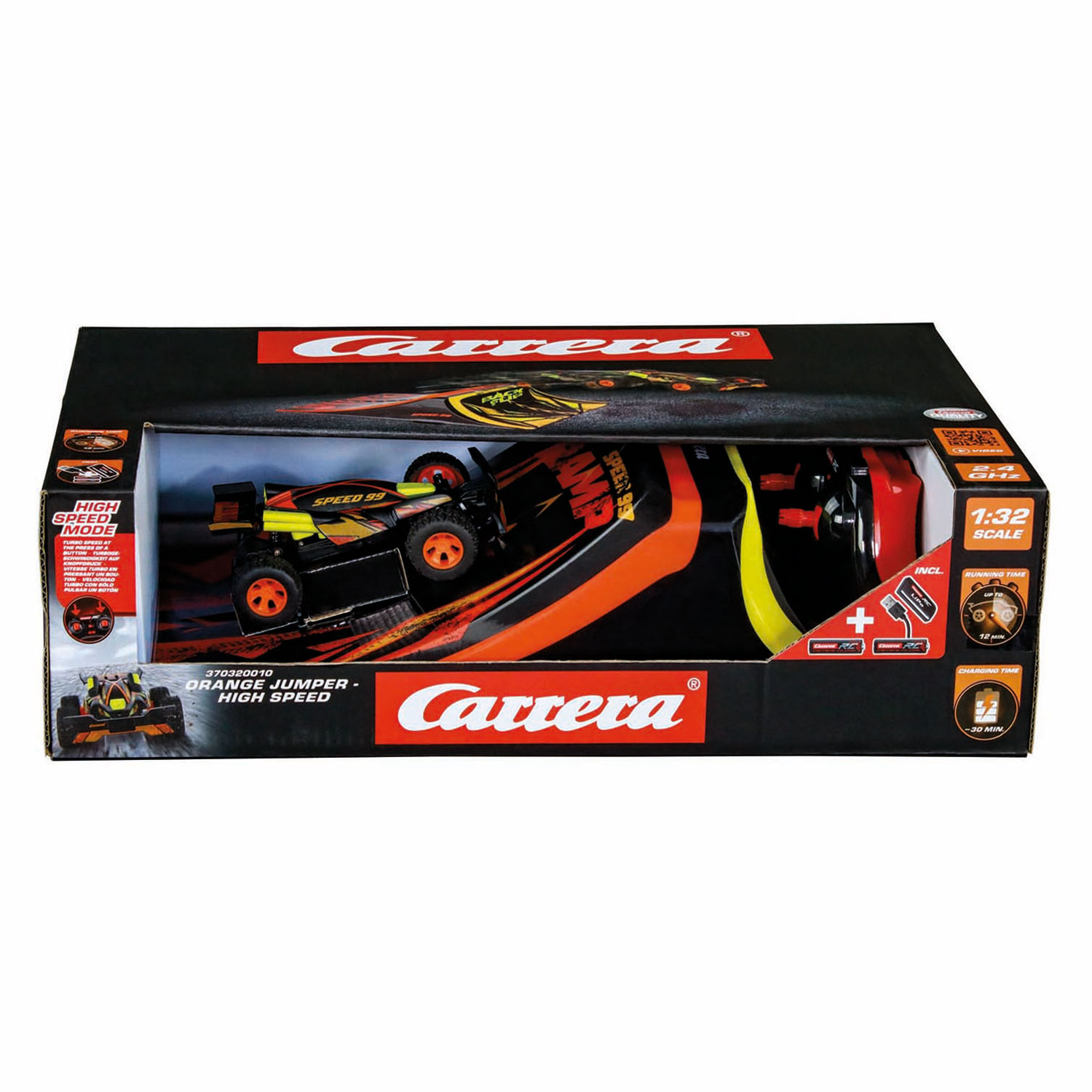 Voiture télécommandée Carrera 2,4 GHz à grande vitesse + rampe 1:32