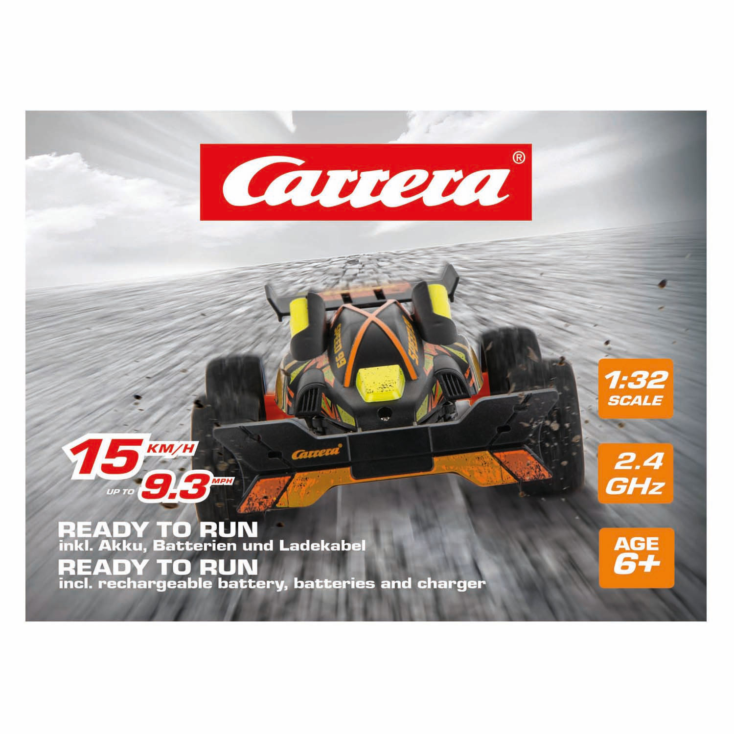 Voiture télécommandée Carrera 2,4 GHz à grande vitesse + rampe 1:32