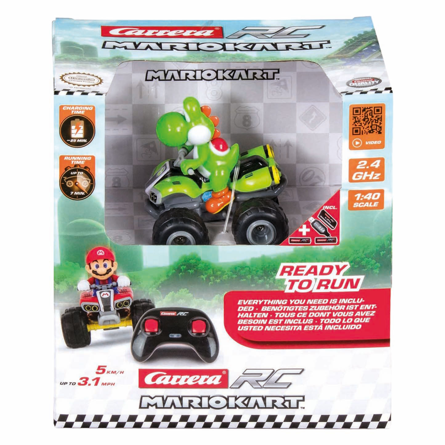 Carrera RC 2,4 GHz Mario Kart Yoshi - Mini Quad 1:40