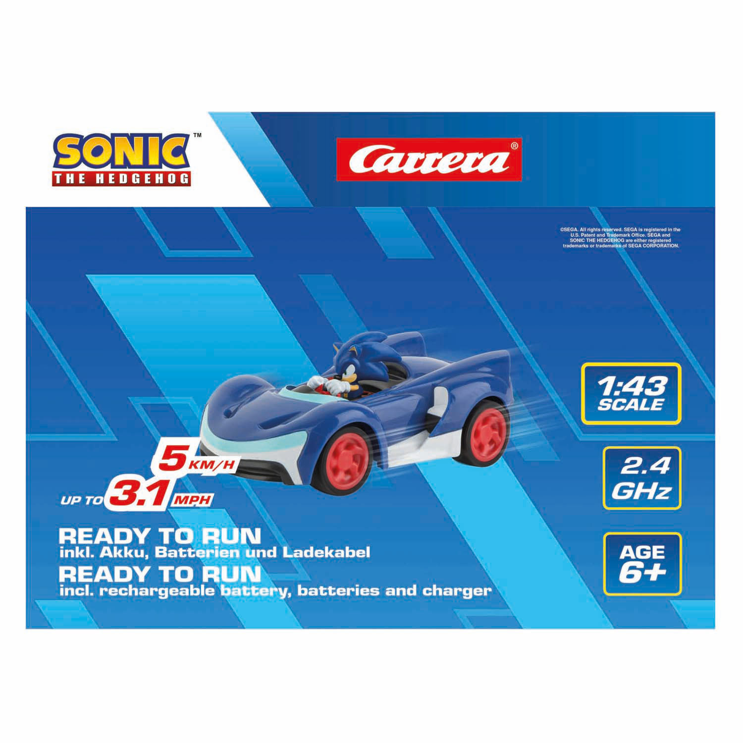 Mini-voiture télécommandée Carrera Team Sonic Racing - Sonic 1:43