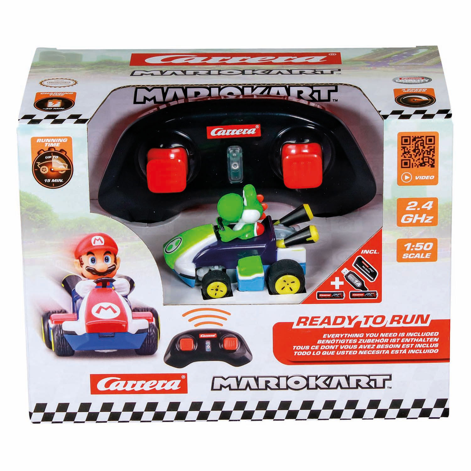 Carrera Mini RC 2,4 GHz Mario Kart Yoshi - 1:50