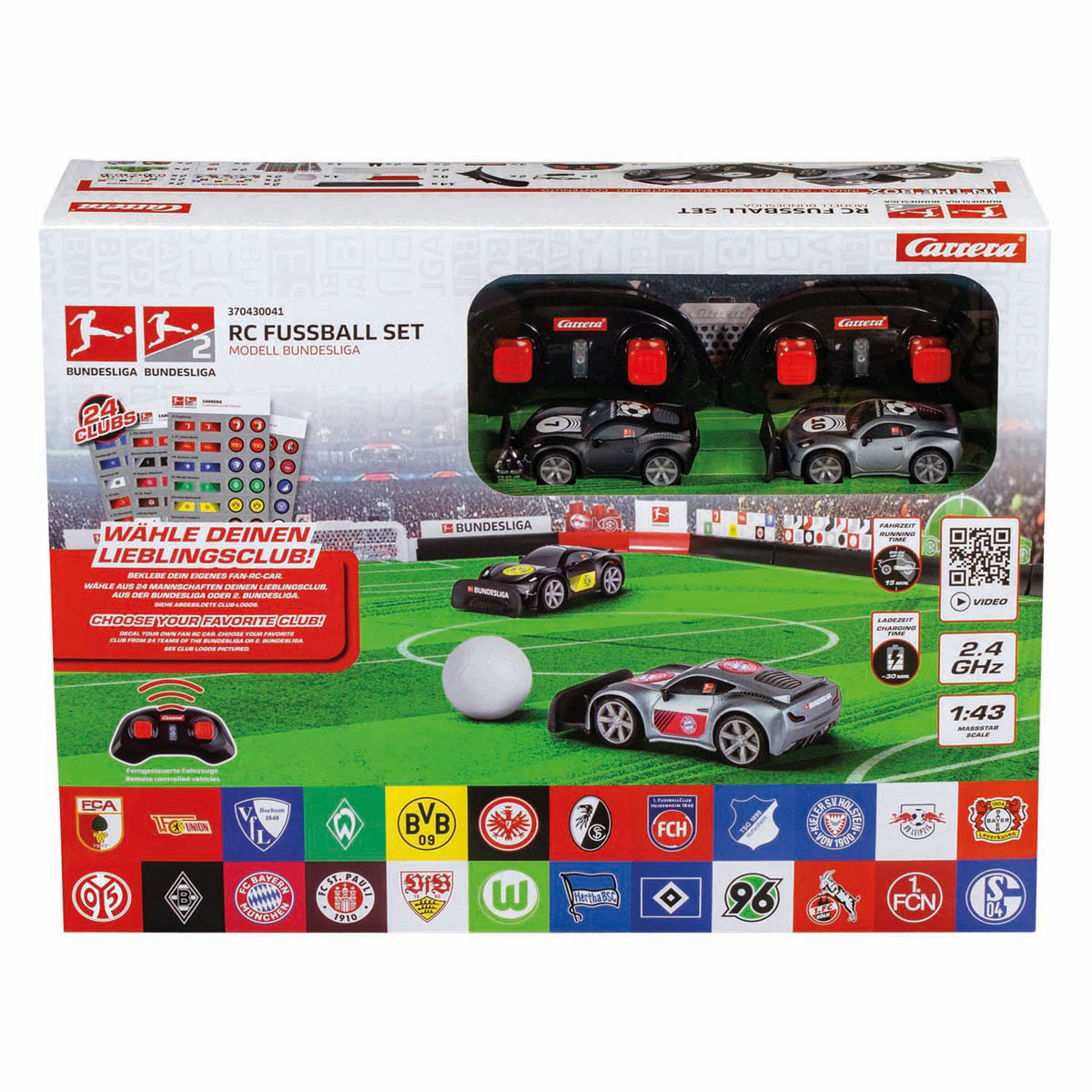 Ensemble de football Carrera RC 2,4 GHz Bundesliga