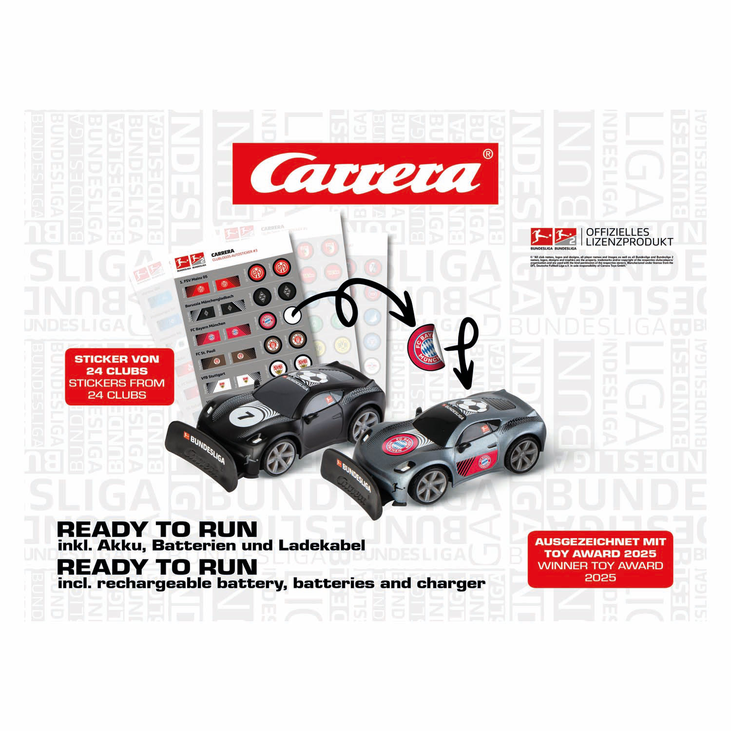 Ensemble de football Carrera RC 2,4 GHz Bundesliga