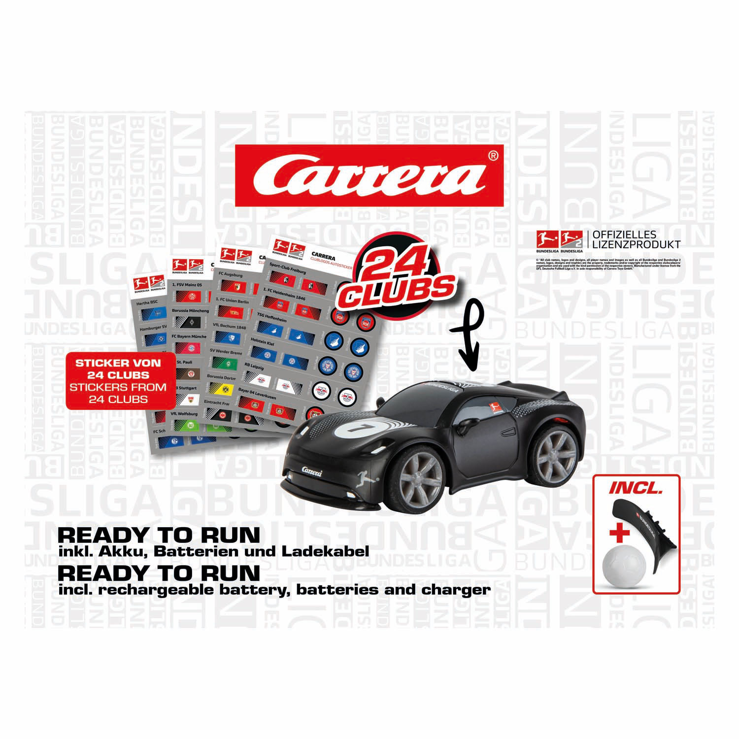 Carrera Mini RC 2,4 GHz Bundesliga 1:43 - Noir