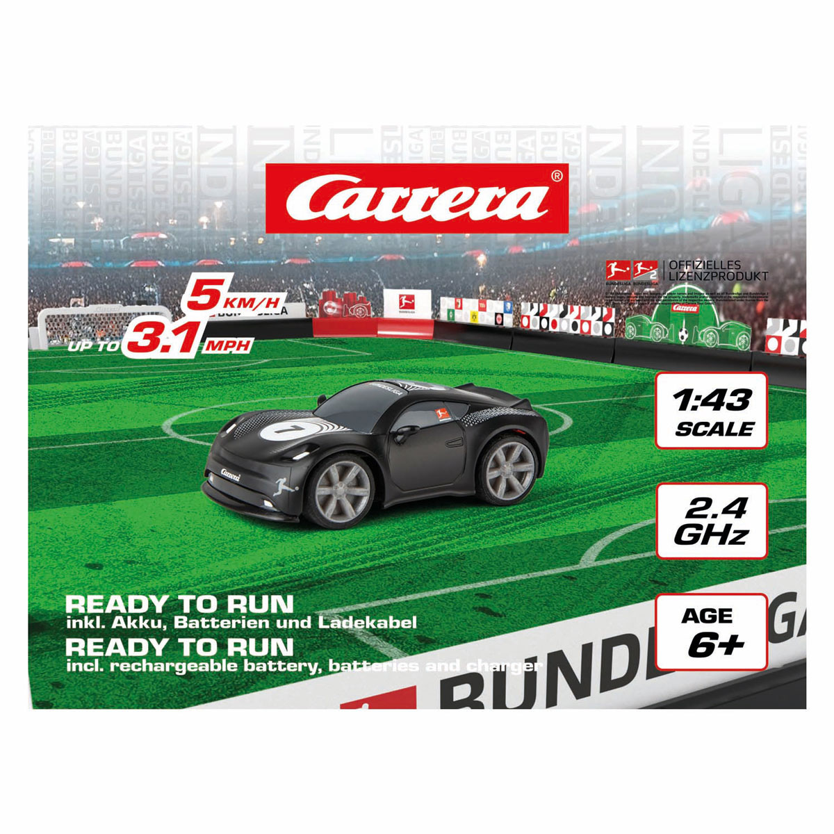 Carrera Mini RC 2,4 GHz Bundesliga 1:43 - Noir