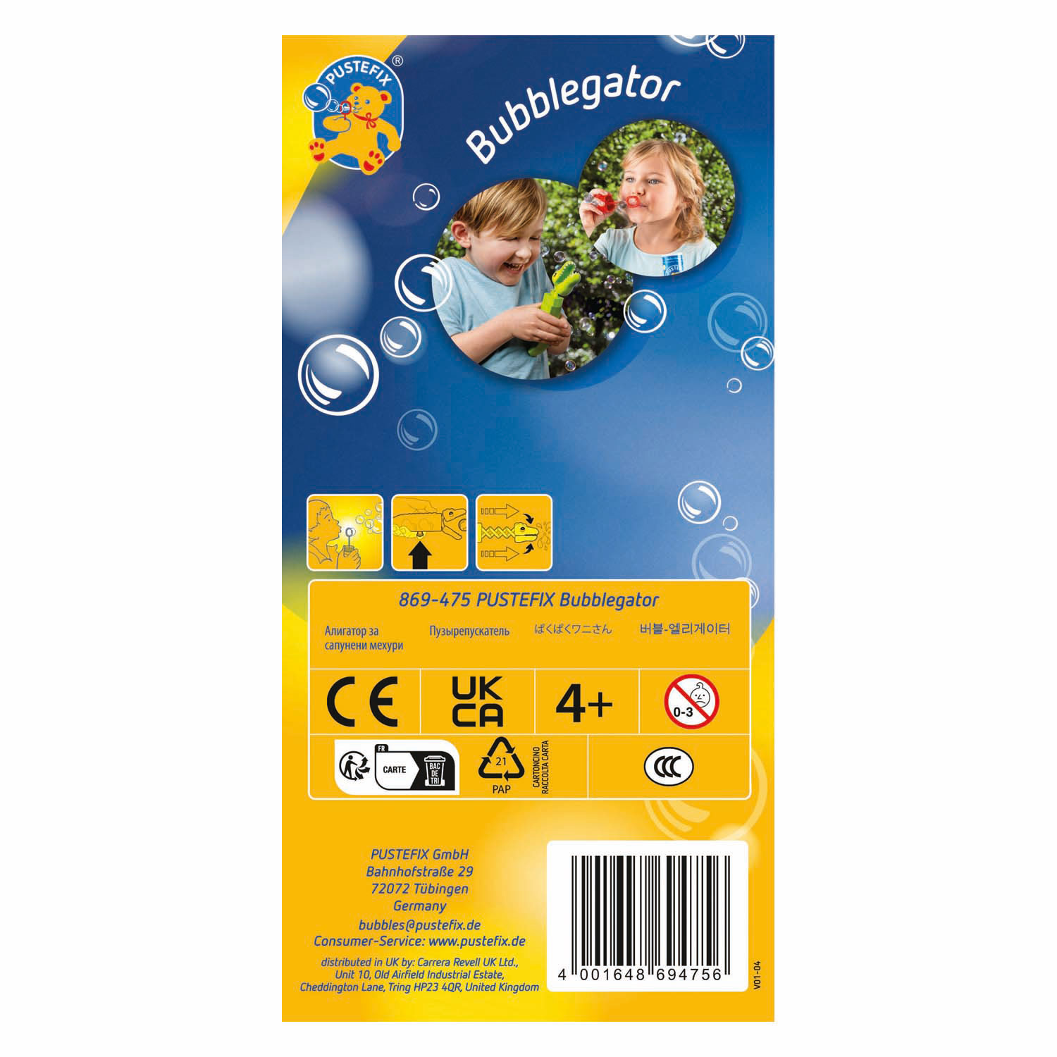 PUSTEFIX Bubblegator met Bellenblaas