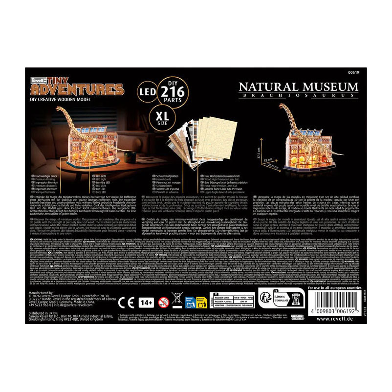 Revell Tiny Adventures Natural Museum Brachiosaurus - 216dlg.