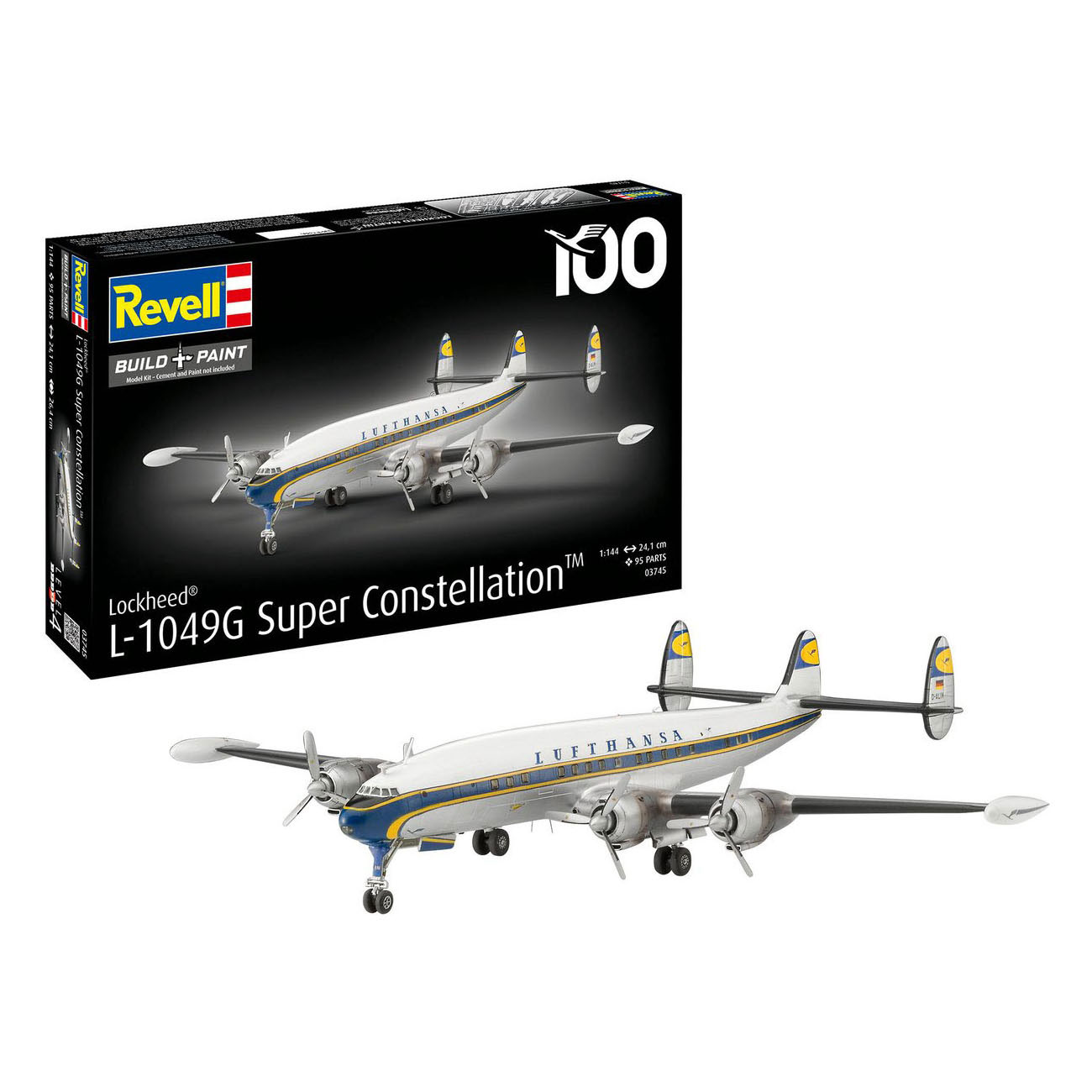 Revell Modelbouwpakket Lockheed L.1049G Super Constellation Lufthansa 1:144 - 95dlg.