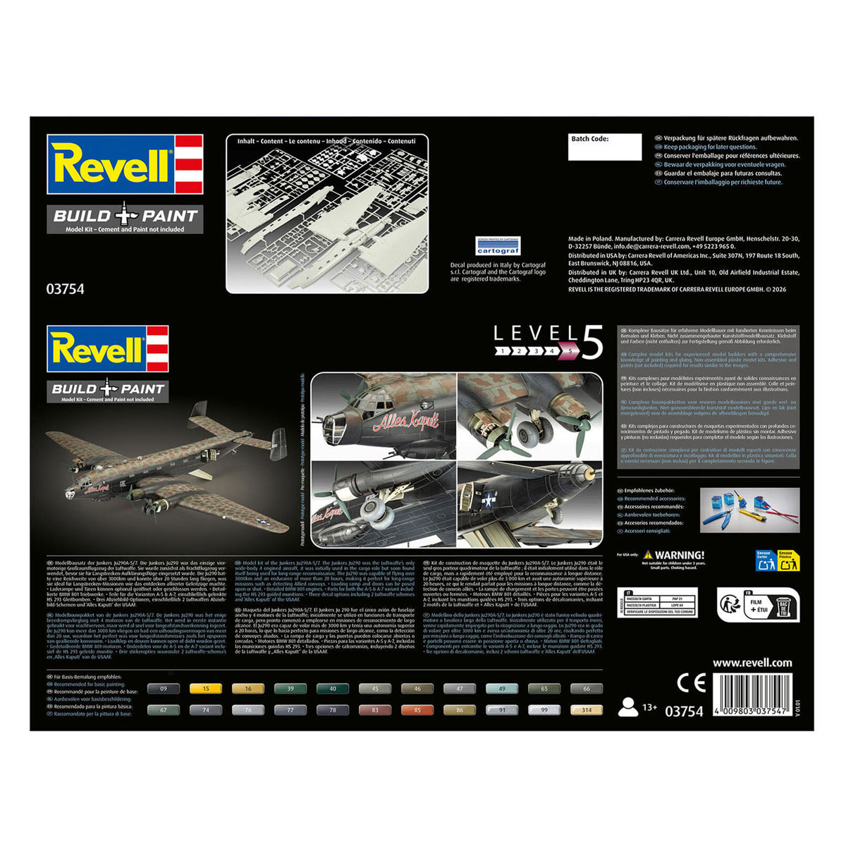 Revell Modelbouwpakket Junkers Ju 290A-5 'Seeadler' 1:72 - 299dlg