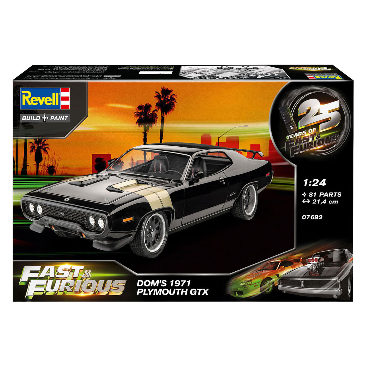 Revell Modelbouwpakket Fast & Furious - Dominic's 1971 Plymouth GTX 1:24 - 81dlg.
