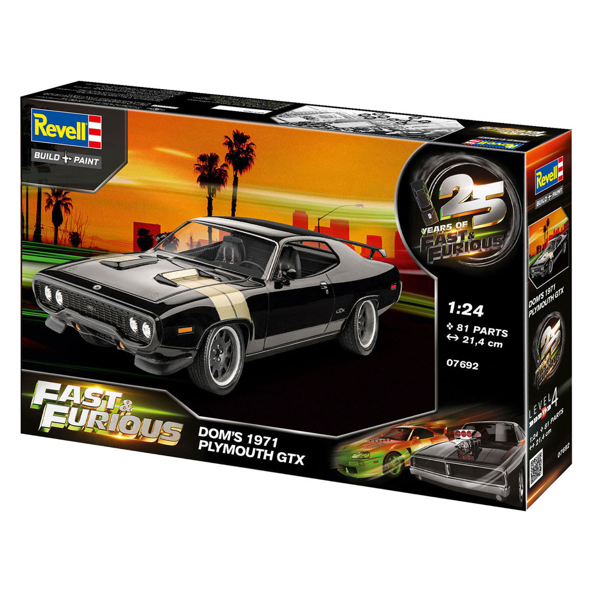 Revell Modelbouwpakket Fast & Furious - Dominic's 1971 Plymouth GTX 1:24 - 81dlg.