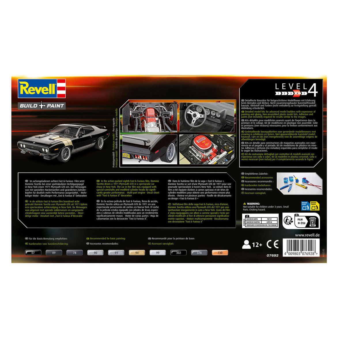 Revell Modelbouwpakket Fast & Furious - Dominic's 1971 Plymouth GTX 1:24 - 81dlg.