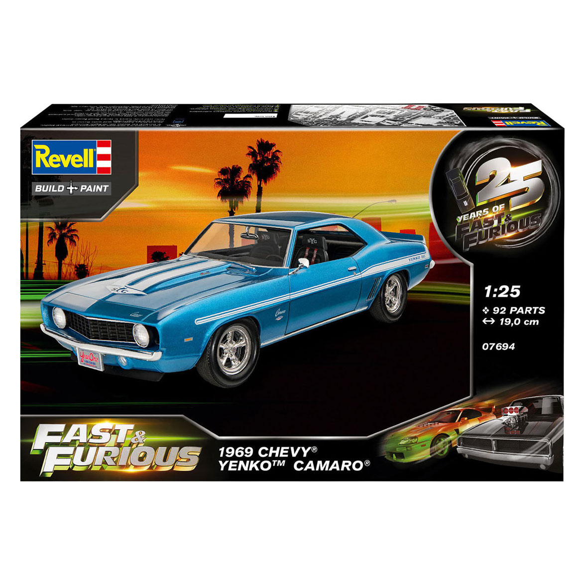 Revell Modelbouwpakket Fast & Furious 1969 Chevy Camaro Yenko 1:25 - 92dlg.