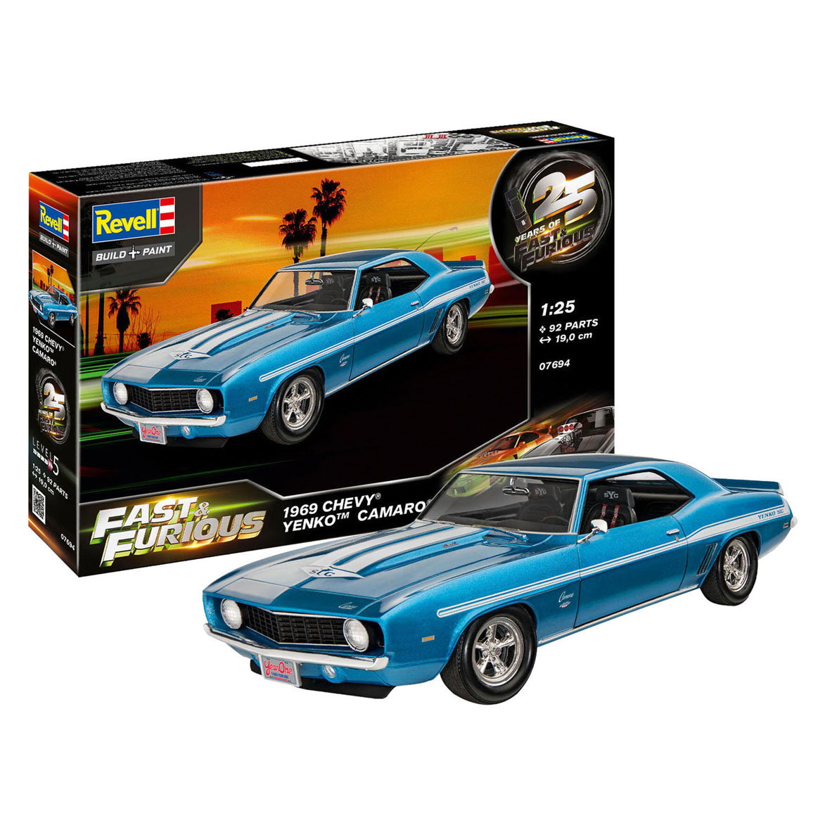 Revell Modelbouwpakket Fast & Furious 1969 Chevy Camaro Yenko 1:25 - 92dlg.