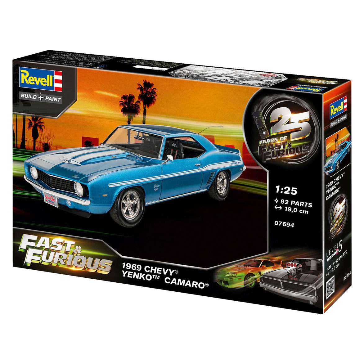 Revell Modelbouwpakket Fast & Furious 1969 Chevy Camaro Yenko 1:25 - 92dlg.
