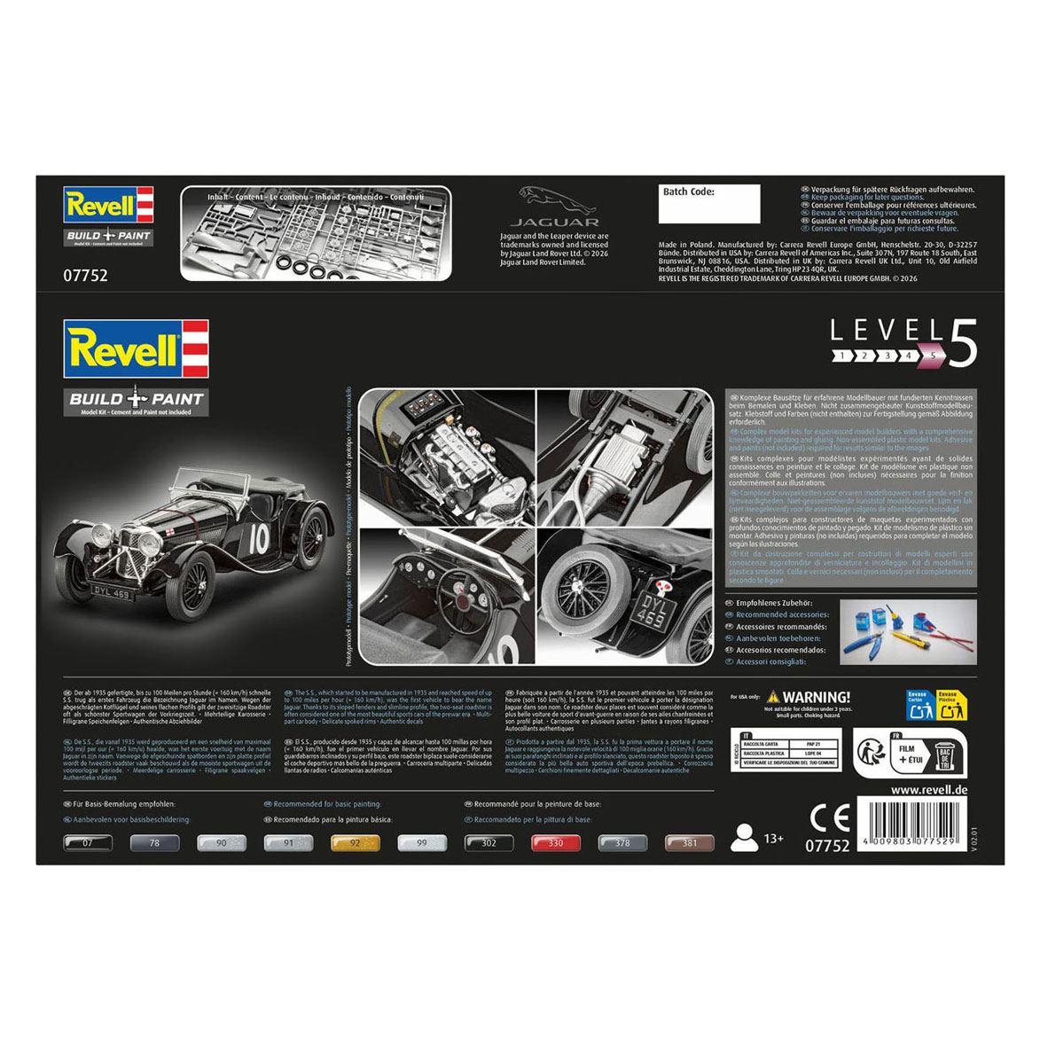 Revell Modelbouwpakket Jaguar SS 100 1:32 - 71dlg.