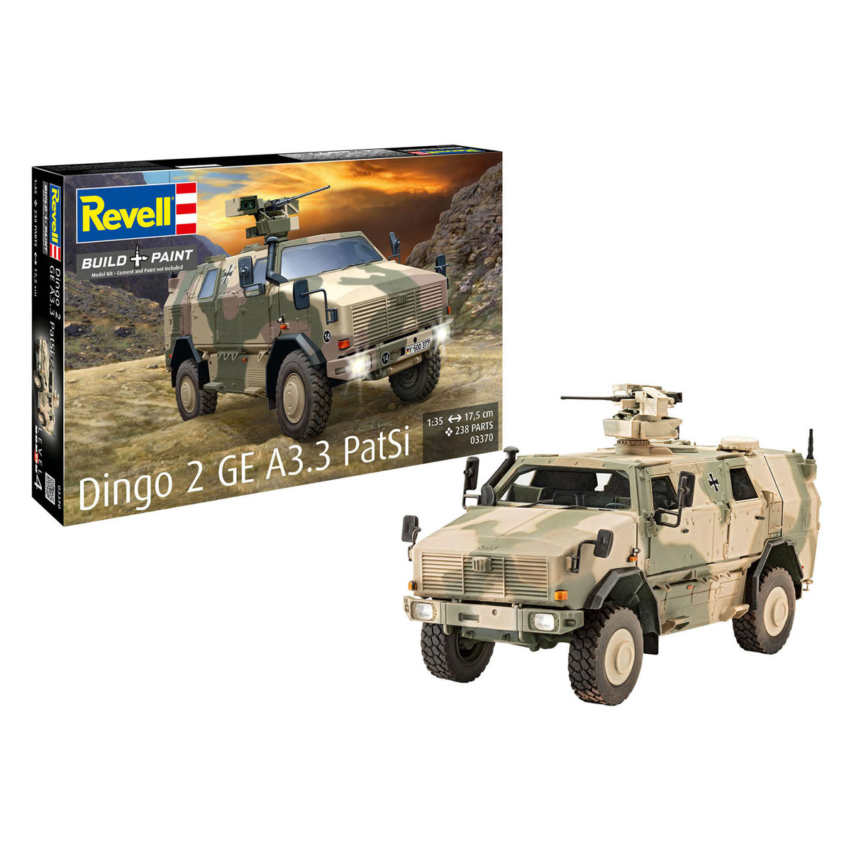 Maquette Revell Dingo 2 GE A3.3 PatSi 1:35 - 238 pièces.