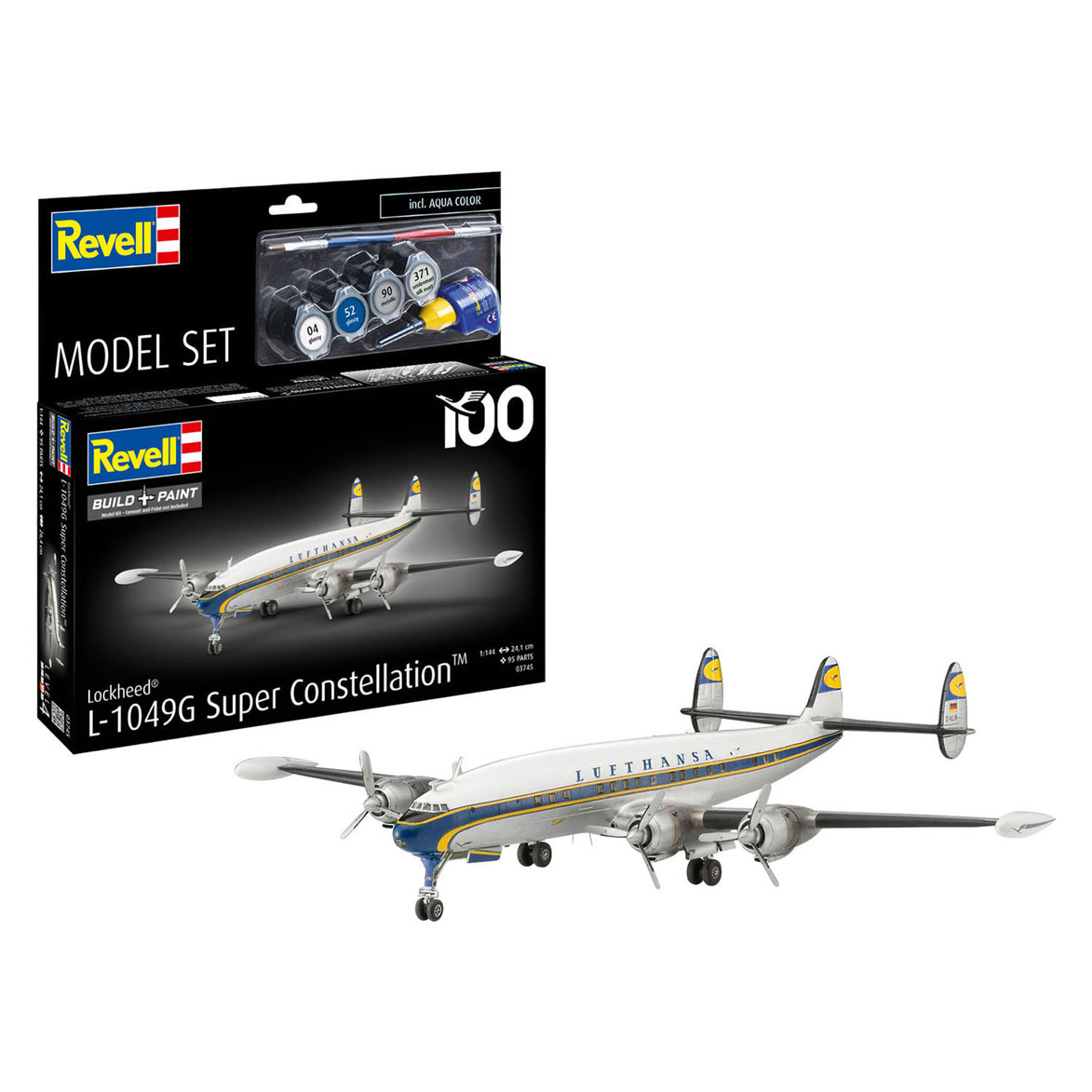 Revell Modelbouwpakket Lockheed L.1049G Super Constellation Lufthansa 1:144 - 95dlg.