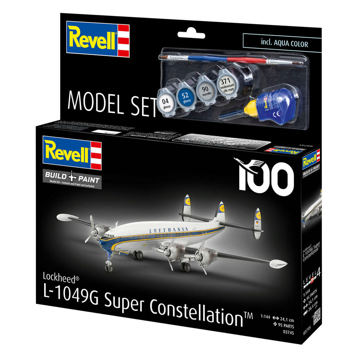 Revell Modelbouwpakket Lockheed L.1049G Super Constellation Lufthansa 1:144 - 95dlg.