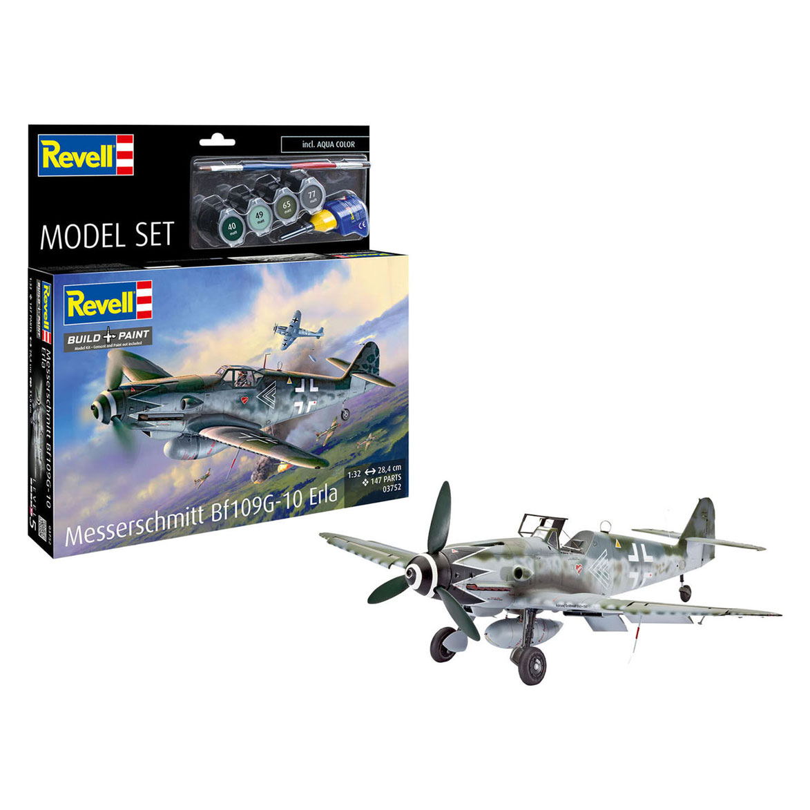 Revell Modelbouwpakket Model Set Messerschmitt Bf109G-10 Erla 1:32 - 147dlg.