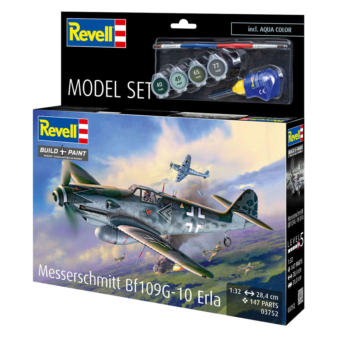 Revell Modelbouwpakket Model Set Messerschmitt Bf109G-10 Erla 1:32 - 147dlg.