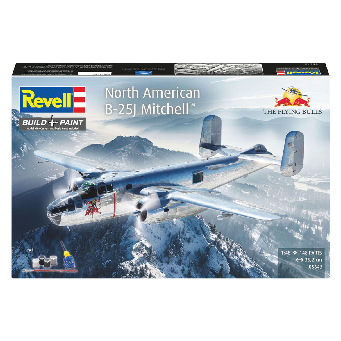 Coffret cadeau Revell Modelbouwpakket B-25J Mitchell : Flying Bulls 1:48 - 148dlg.