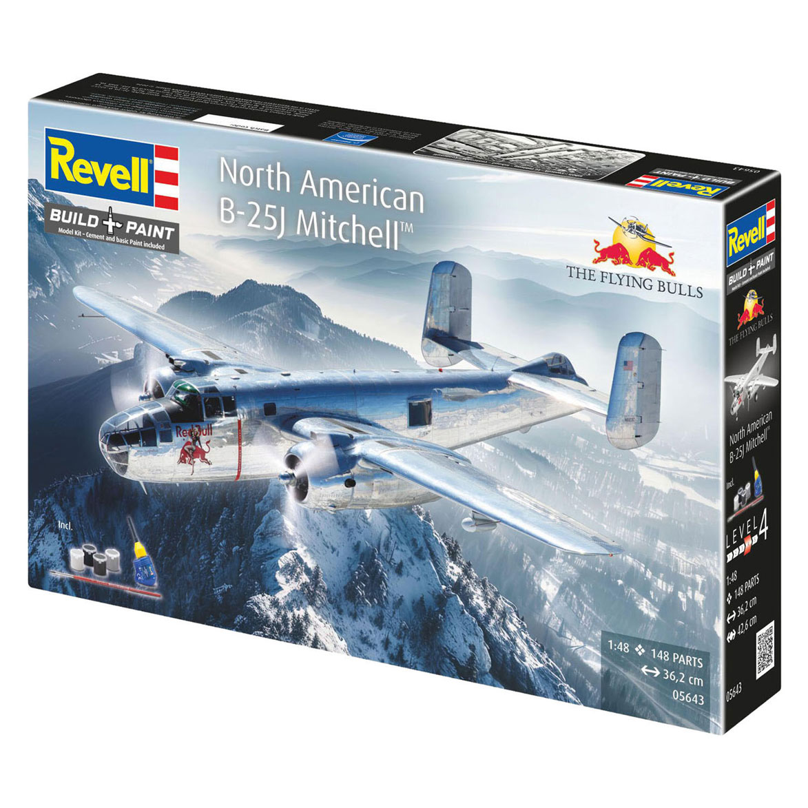 Coffret cadeau Revell Modelbouwpakket B-25J Mitchell : Flying Bulls 1:48 - 148dlg.