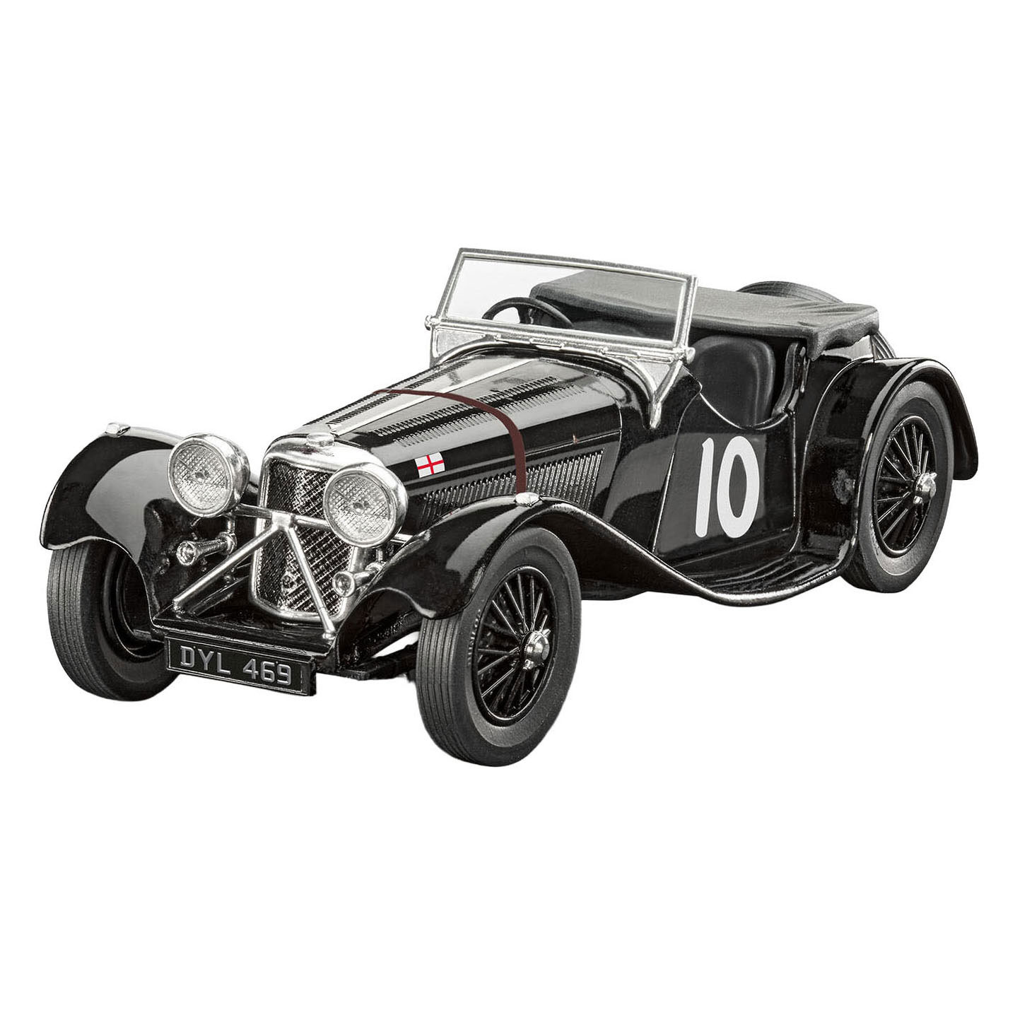 Kit de construction de maquette Revell, kit de démarrage Jaguar SS 100 1:32 - 75 pièces.