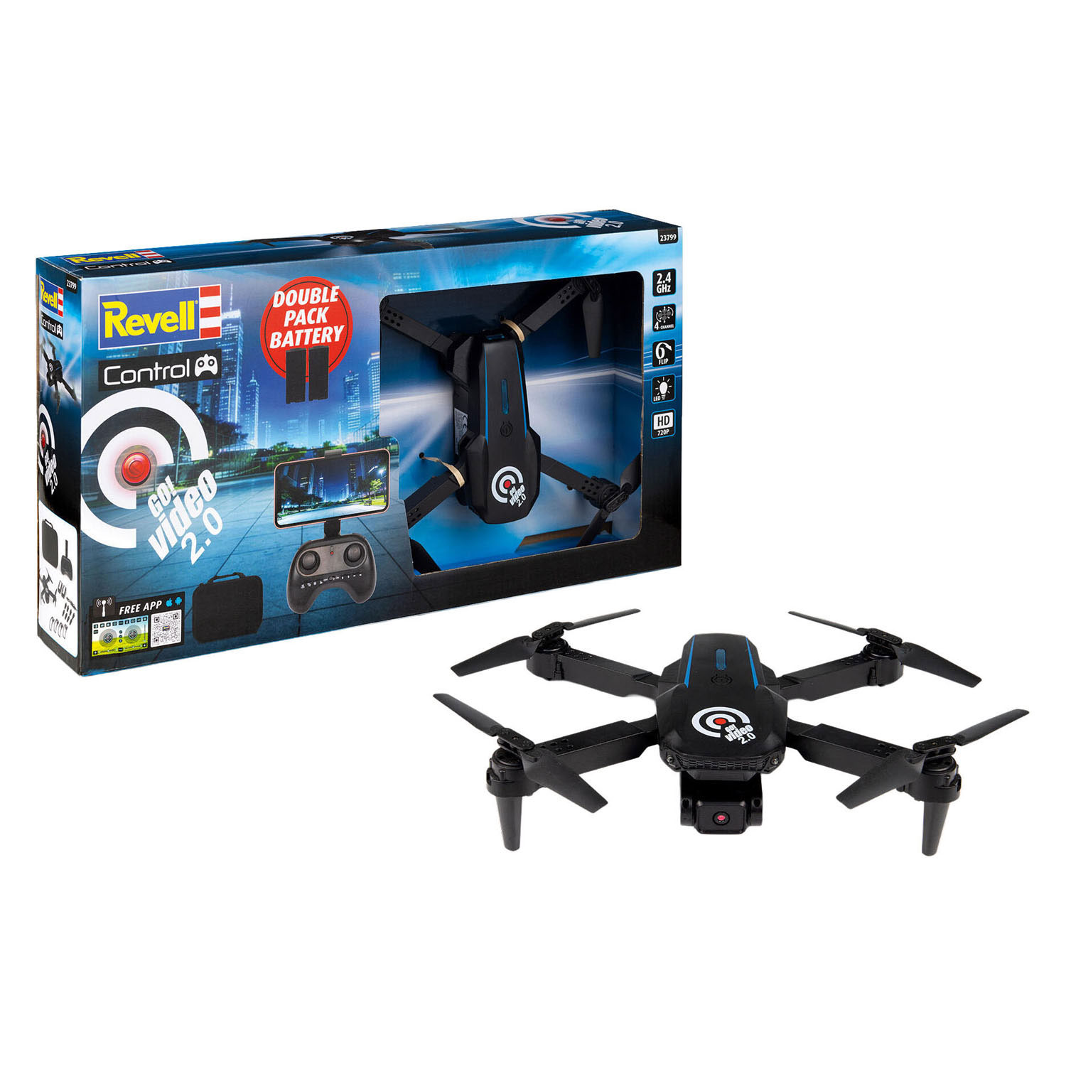 Revell RC 2,4 GHz Quadrocopter GO! Vidéo 2.0
