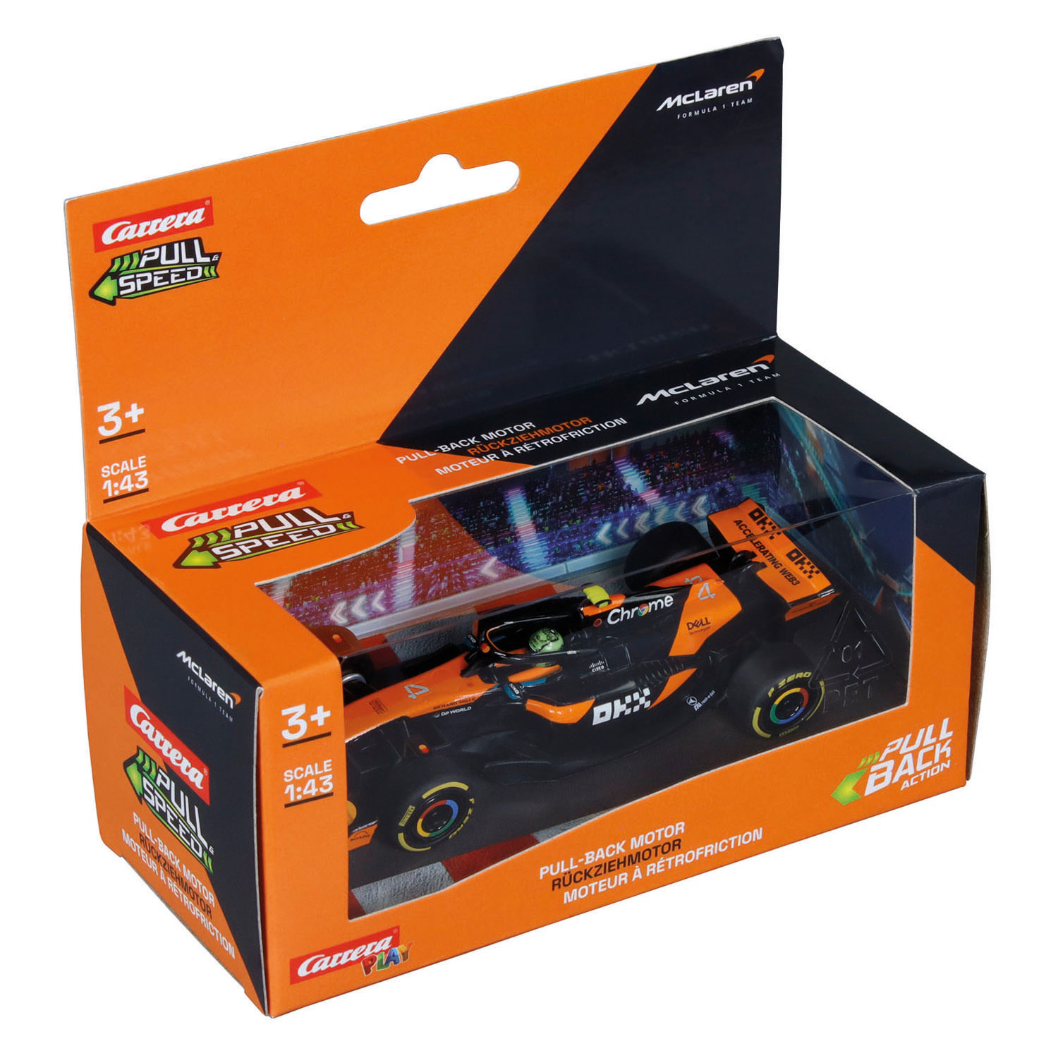 Carrera Pull Speed Auto's McLaren MCL39 L. Norris, No.4 - 1:43