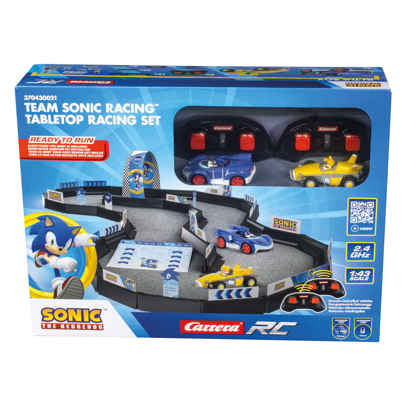 Carrera RC 2,4GHz Racebaan Team Sonic Racing  Tabletop Racing Set - 1:43