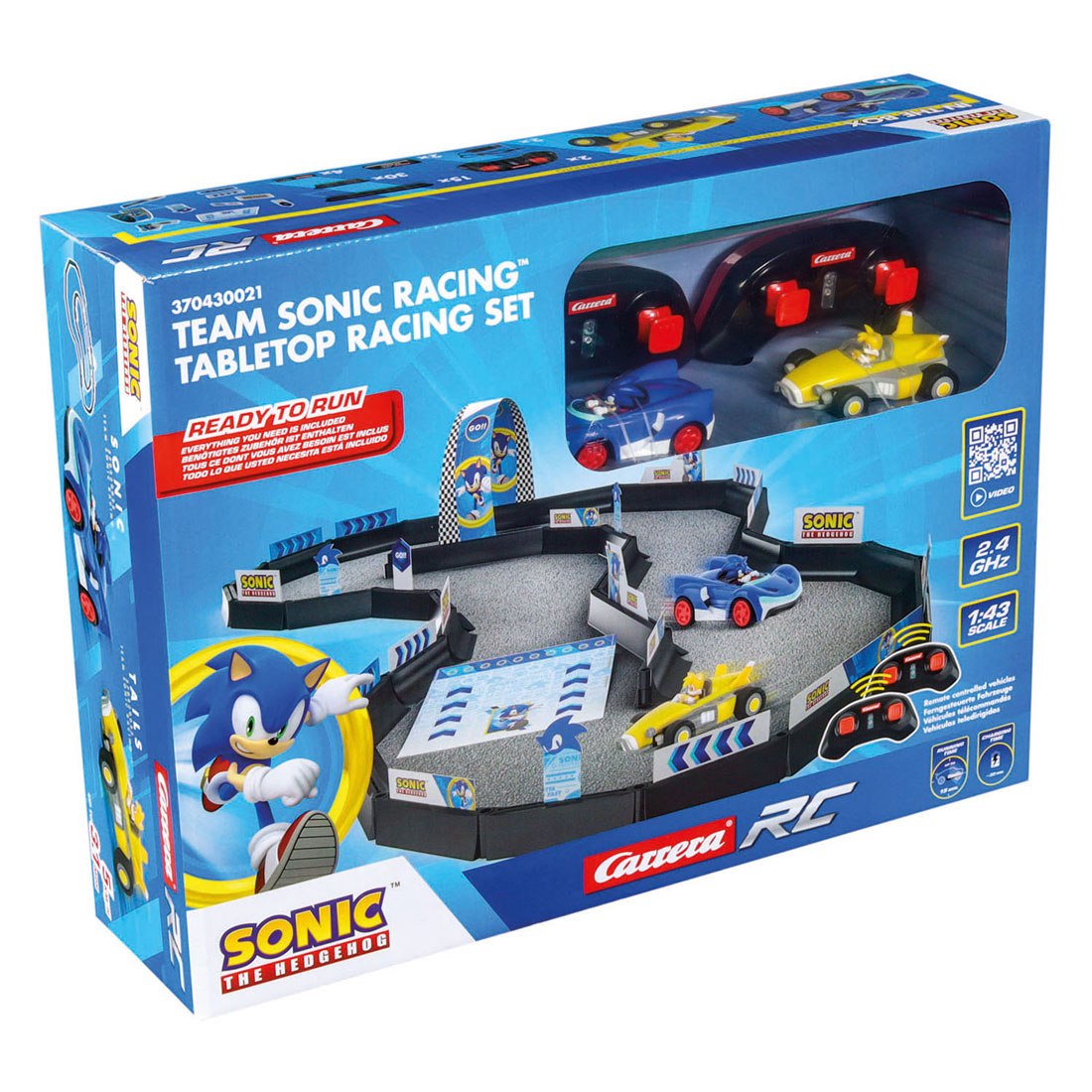 Carrera RC 2,4GHz Racebaan Team Sonic Racing  Tabletop Racing Set - 1:43