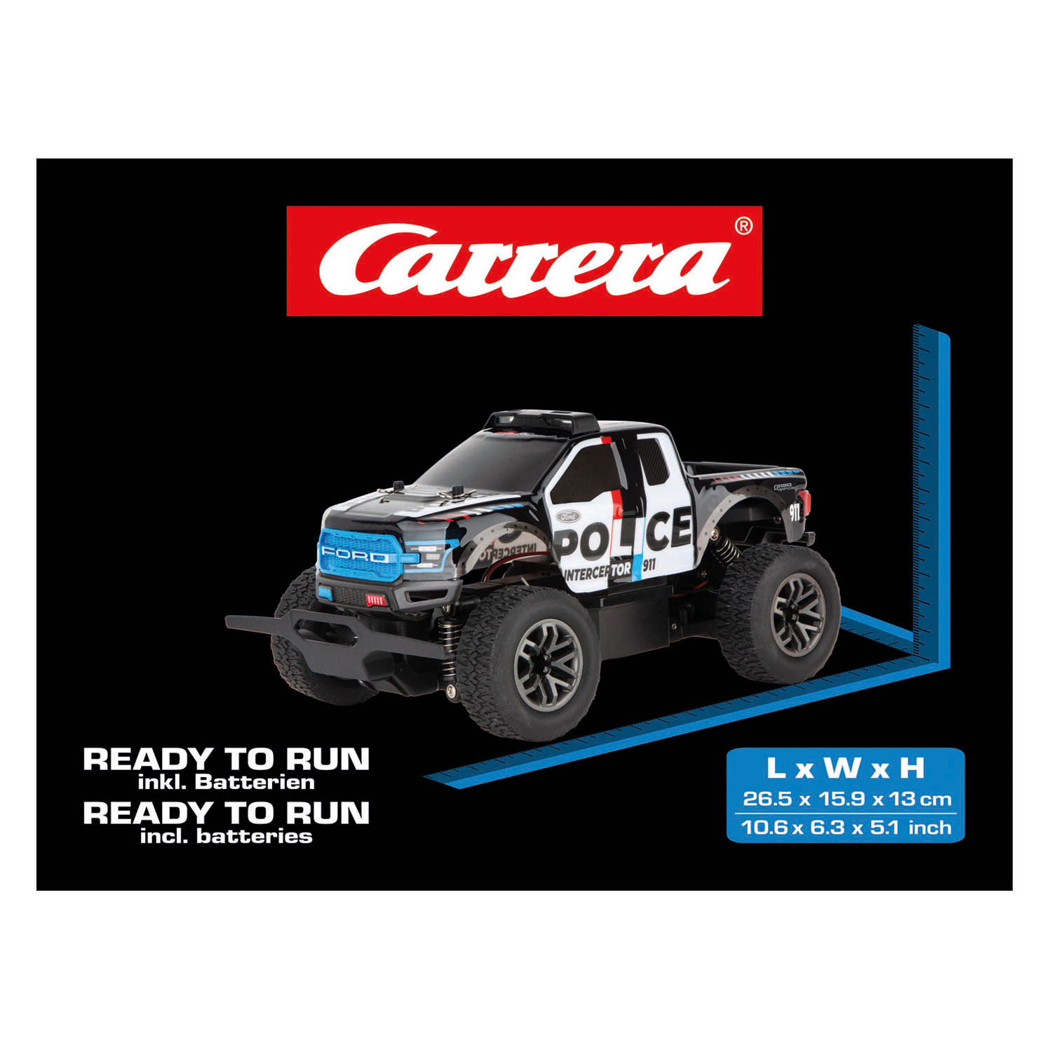 Carrera RC 2,4GHz Ford F-150 Raptor Police - 1:18