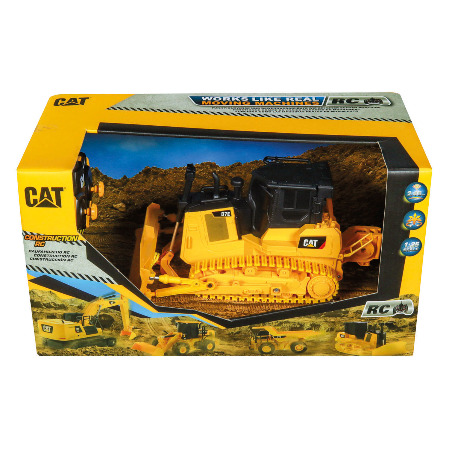 Carrera RC 2,4 GHZ Cat D7E Bulldozer - 1:35
