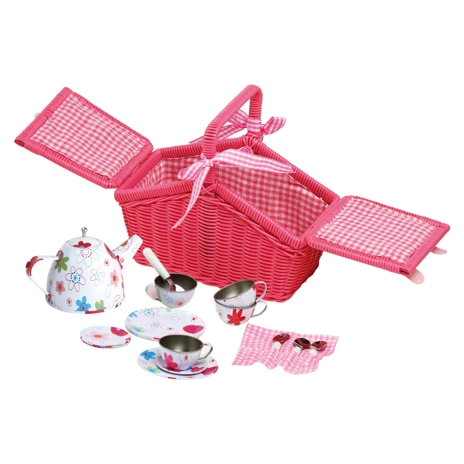 small foot - Colourful Flowers Picnic Basket
