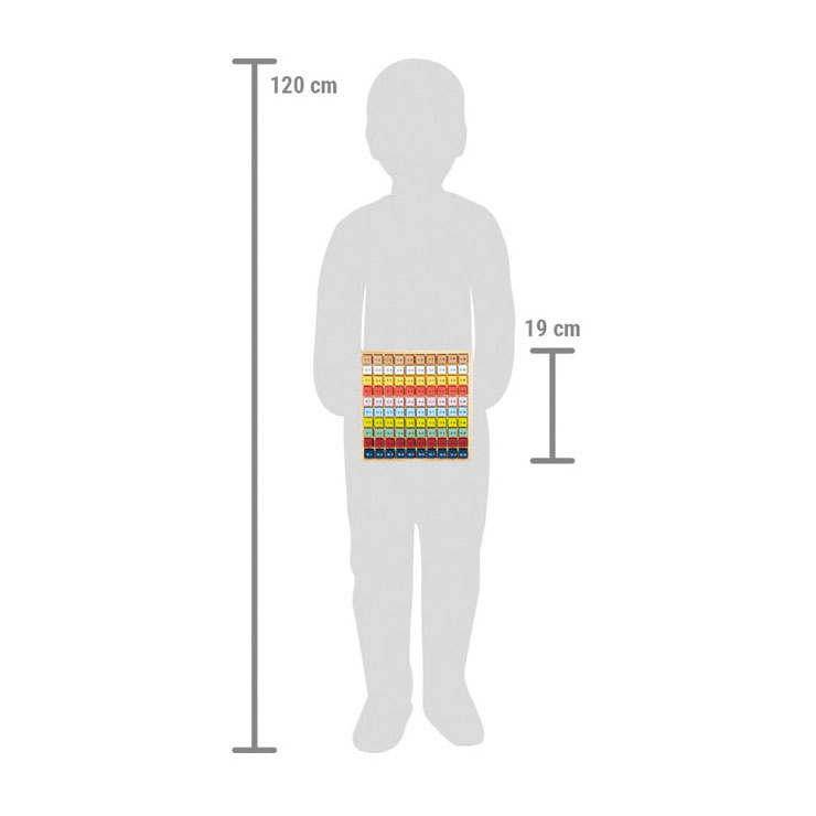 Small Foot  -  Houten Reken Keersommen Kleur, 82dlg.